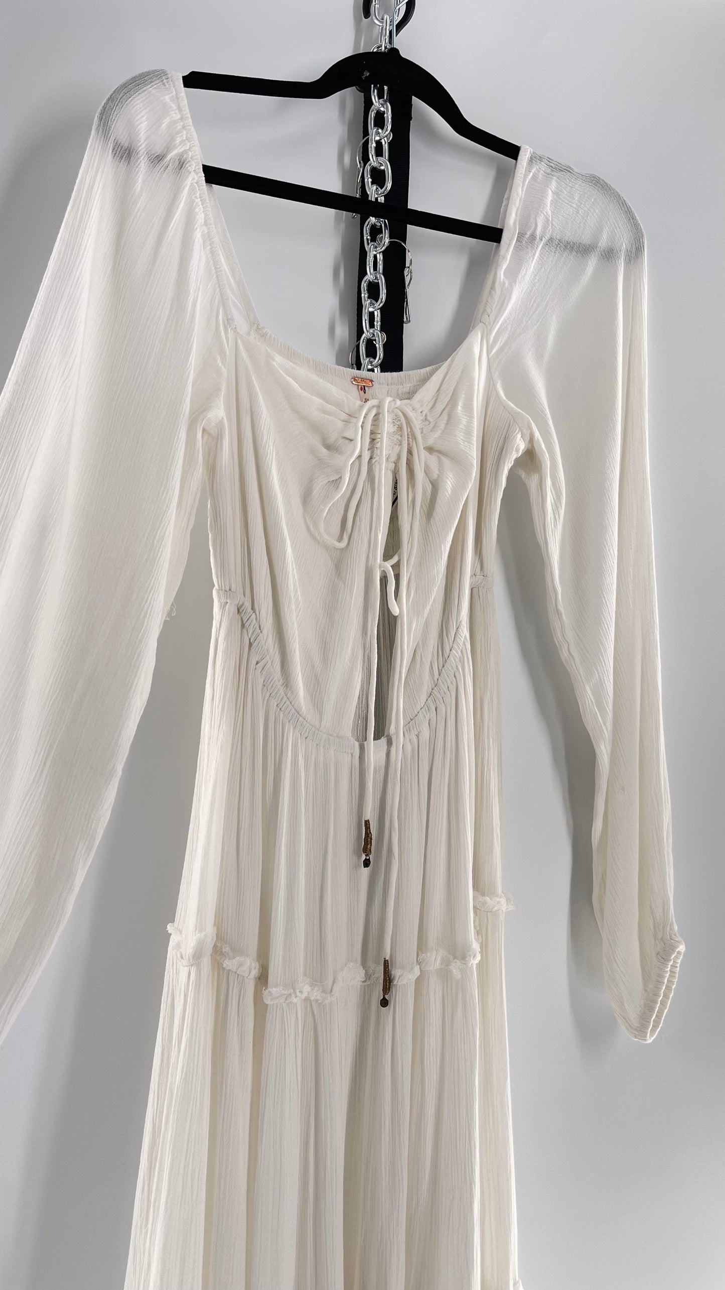 Free People Endless Summer After Dusk White Maxi (Small)