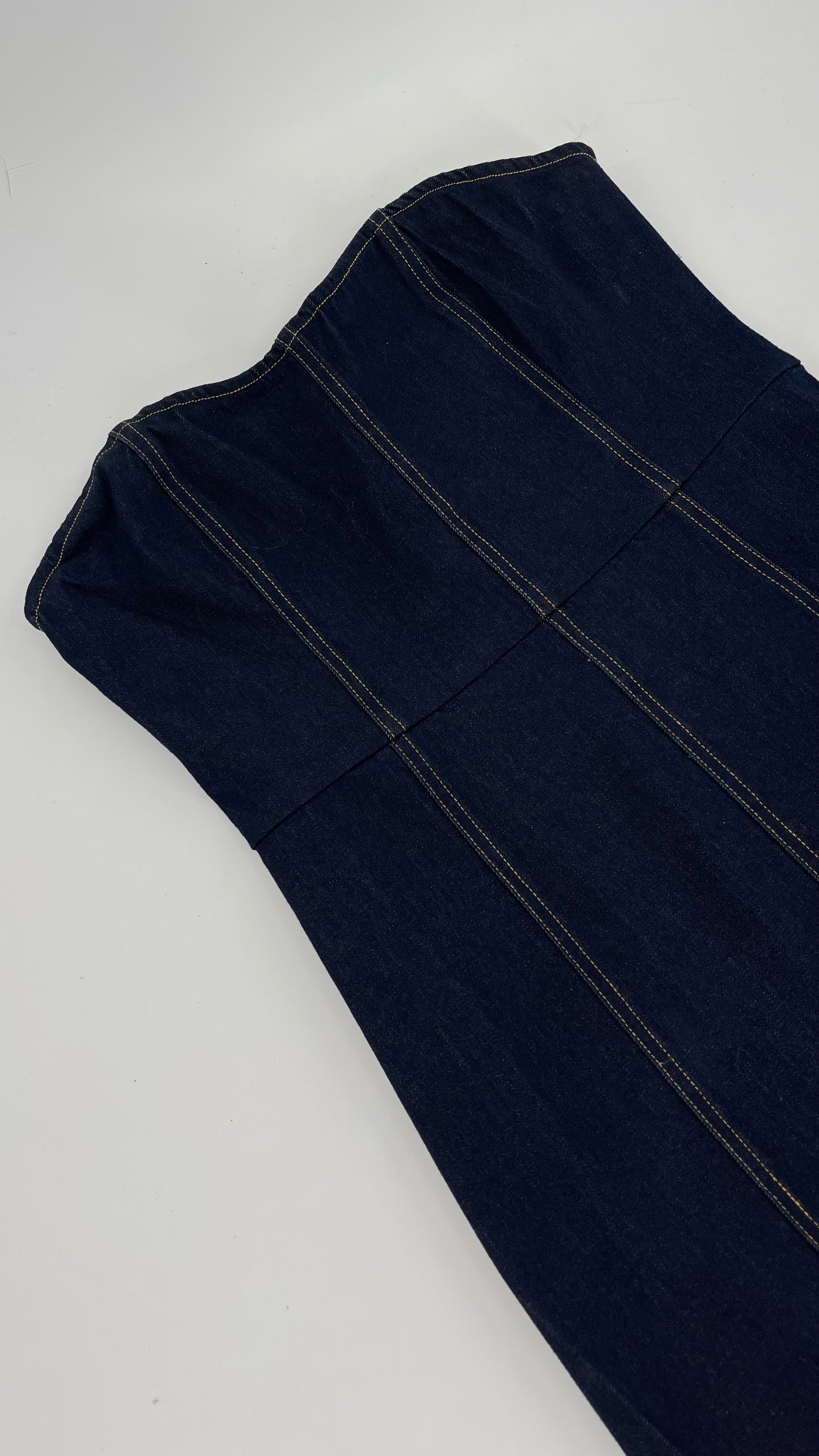 Urban Outfitters Dark Denim Tube Dress (Large)
