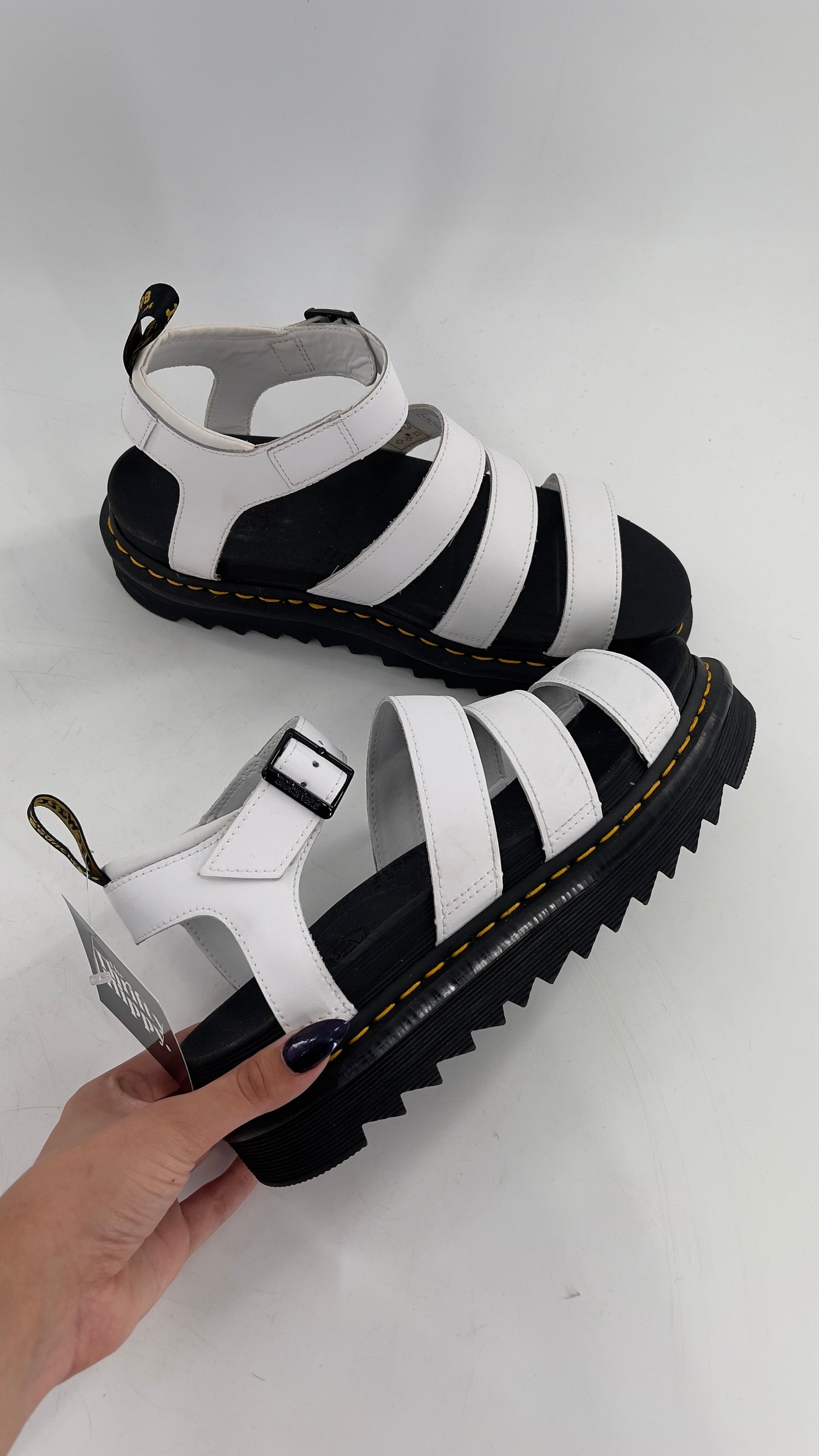 Dr. Martens White Platform Gladiators (10)