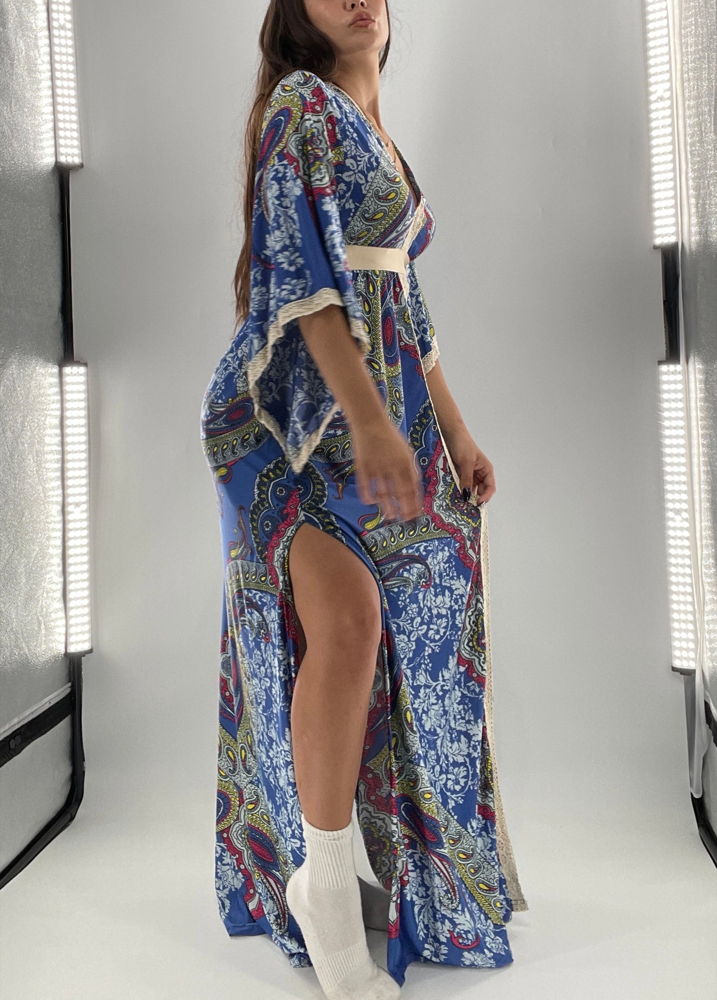 Vintage Handmade Benissimo 70s Maxi with Bell Sleeves