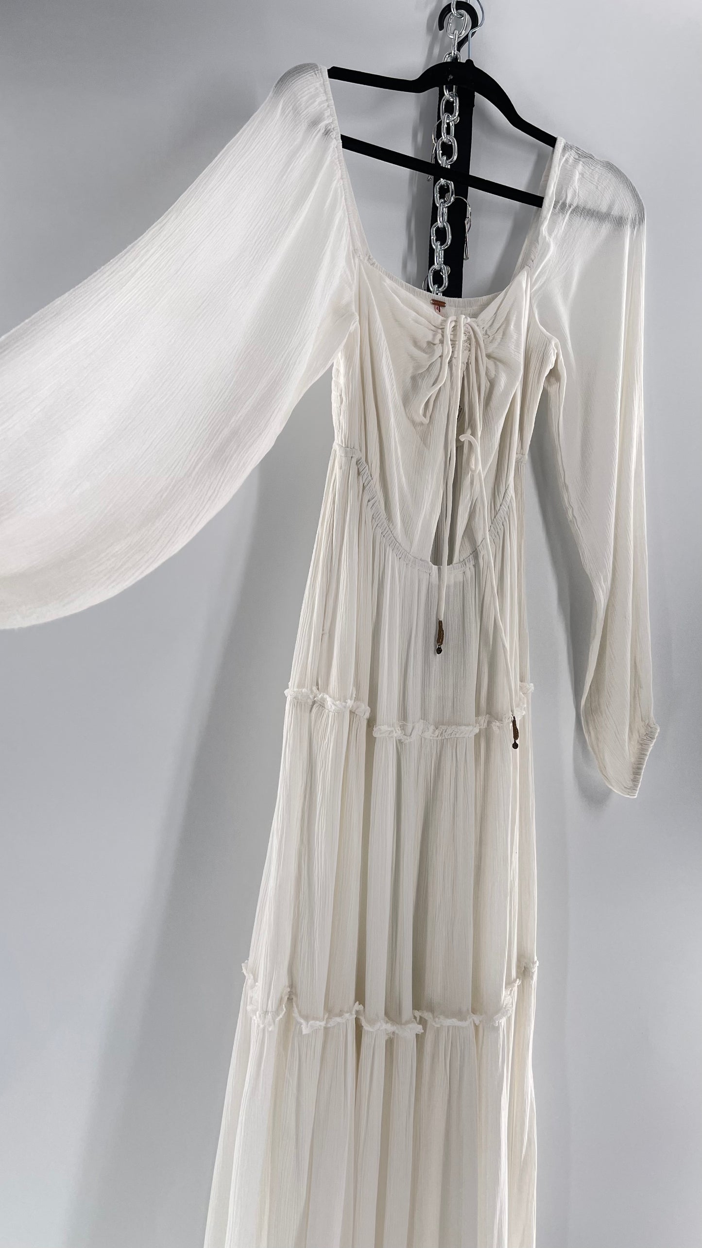 Free People Endless Summer After Dusk White Maxi (Small)
