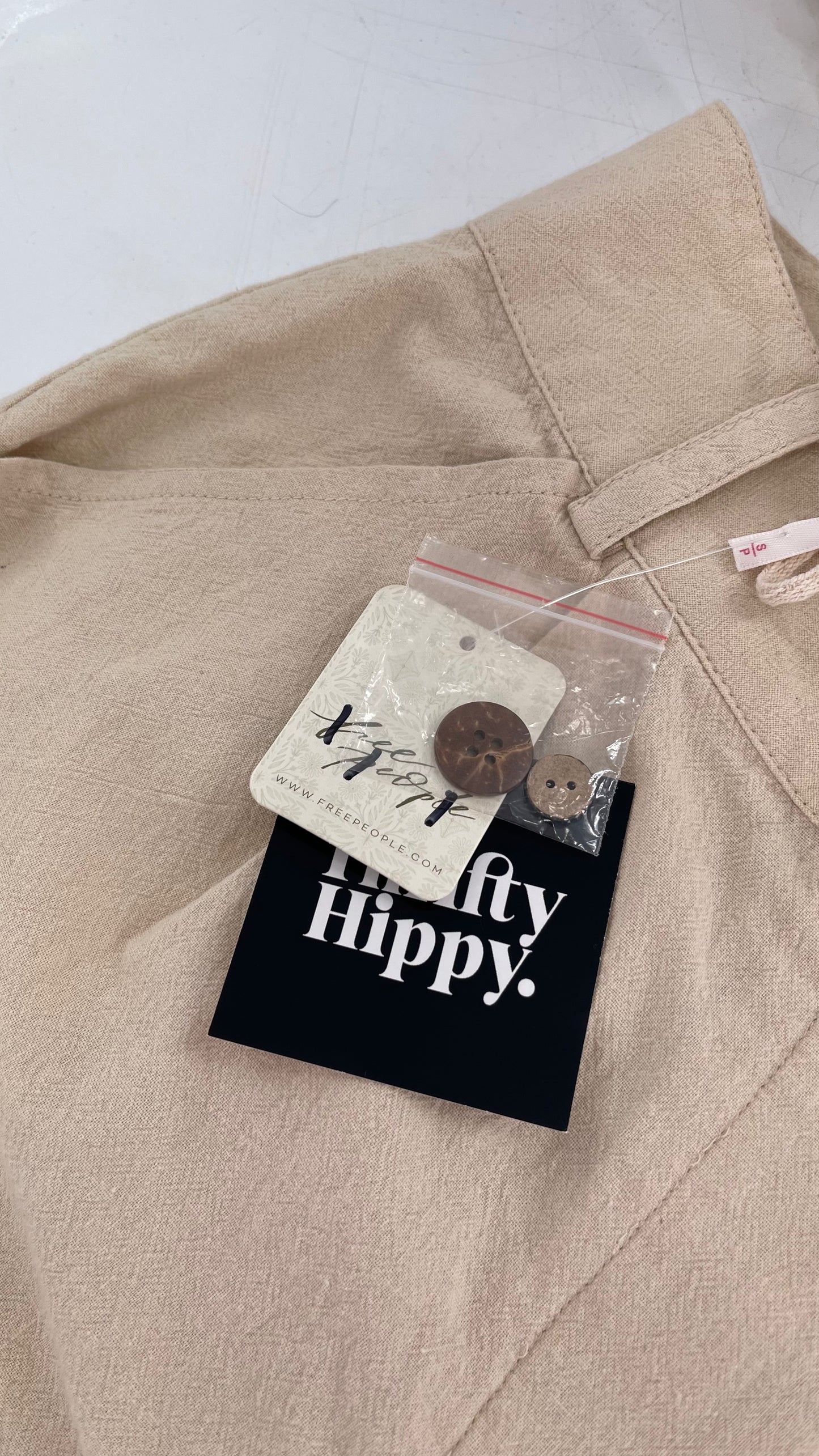 Intimately Free People Beige Vest and Shorts Set (Small)