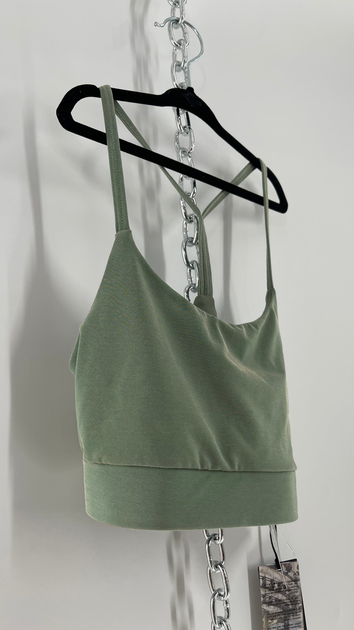 TWENTY Montreal Sage Shimmer Racer Back Sports Bra (XS)