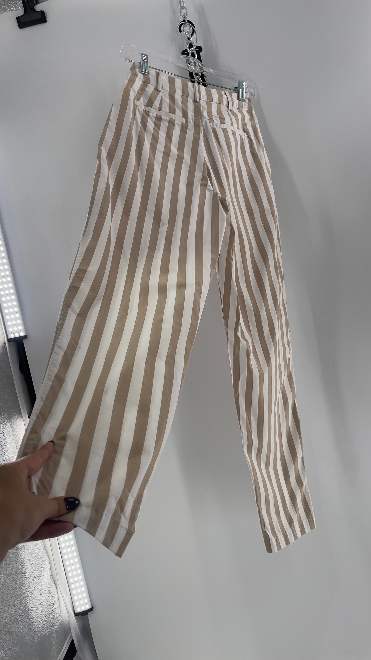Urban Outfitters Tan/White Striped Trouser (0)