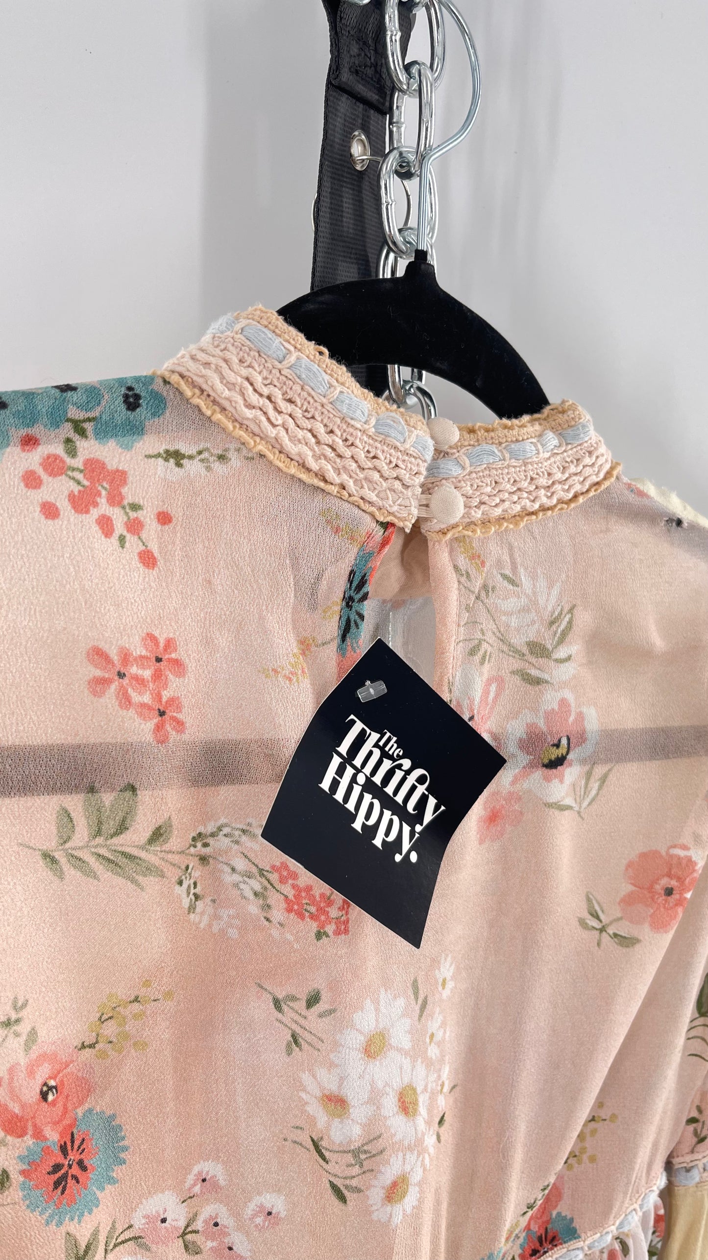 Bl^nk London Anthropologie Pastel Patchwork Blouse (Small)