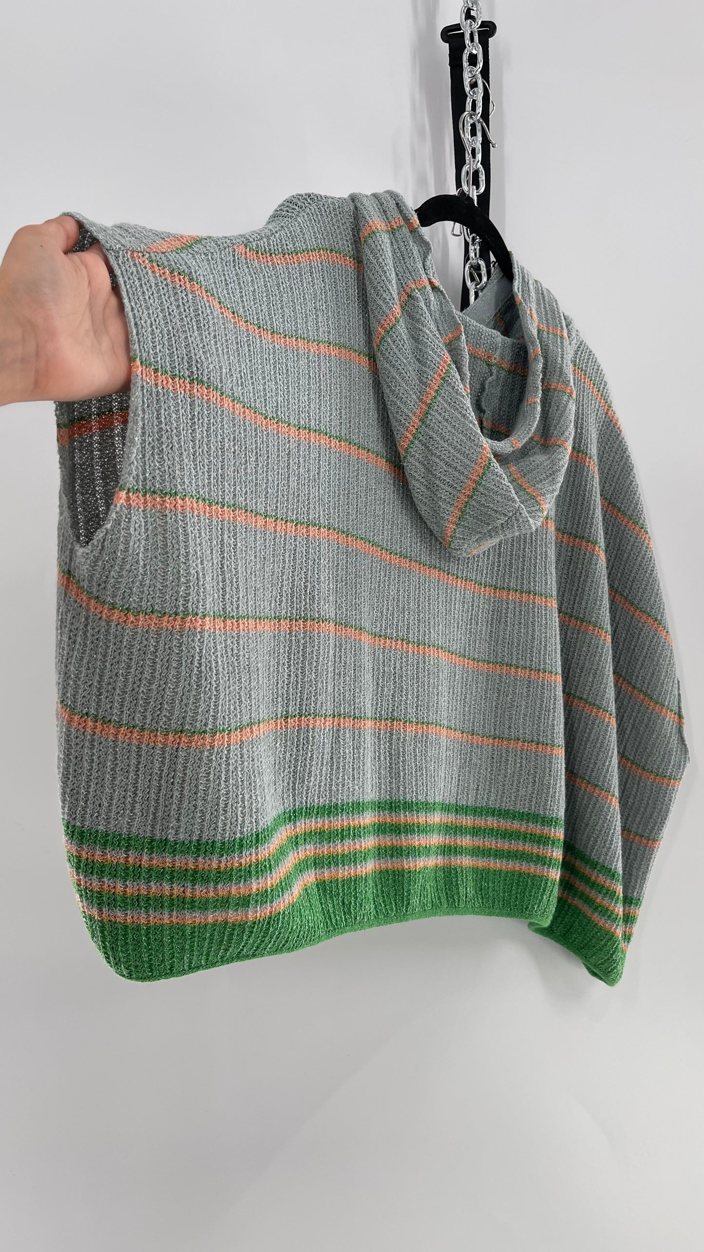 Free People Hooded Knit Short Sleeve (XS)