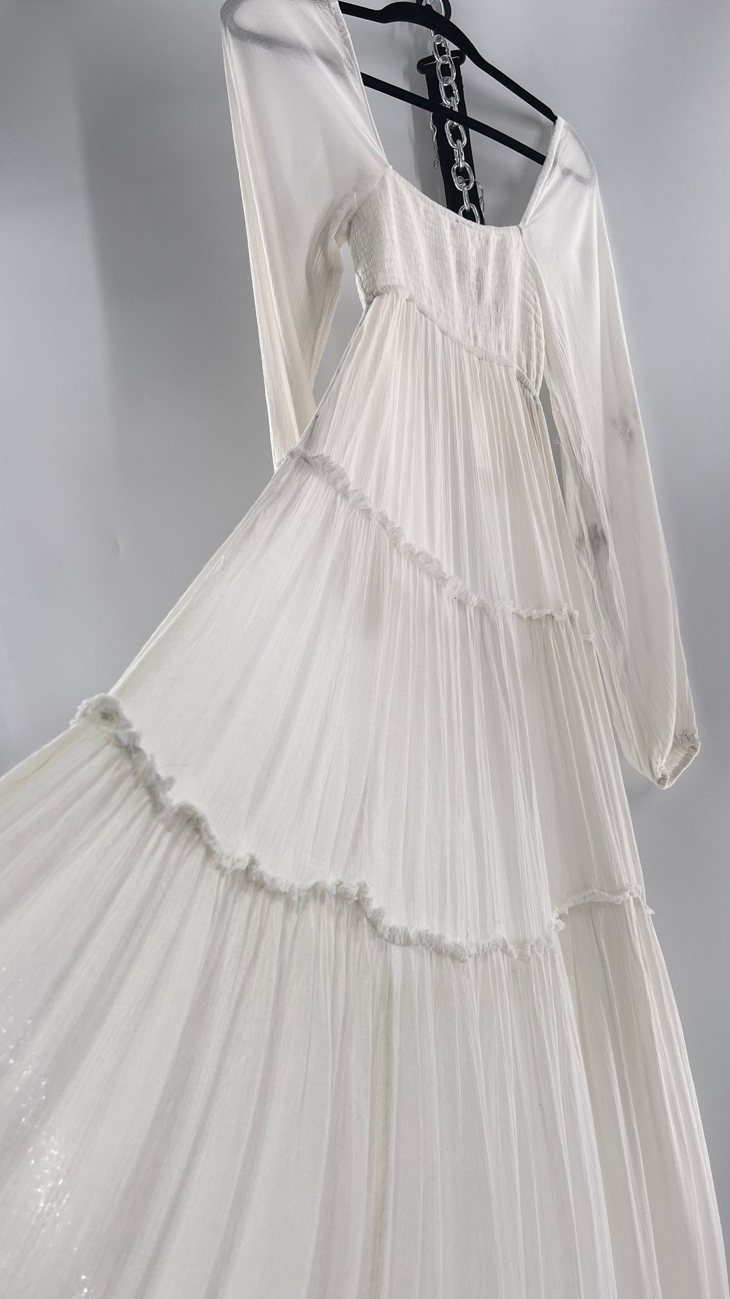 Free People Endless Summer After Dusk White Maxi (Small)