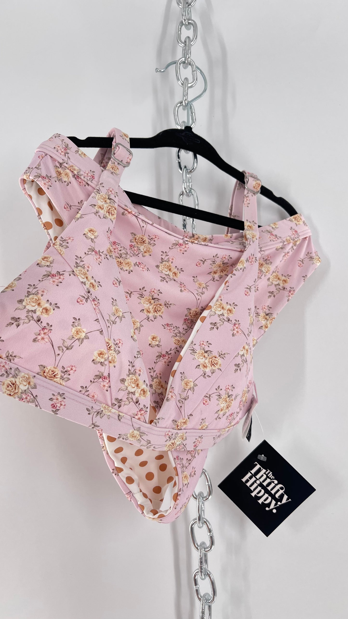 Dippin Daisy’s Blush Dainty Florals Triangle 2Piece Swimsuit (S)