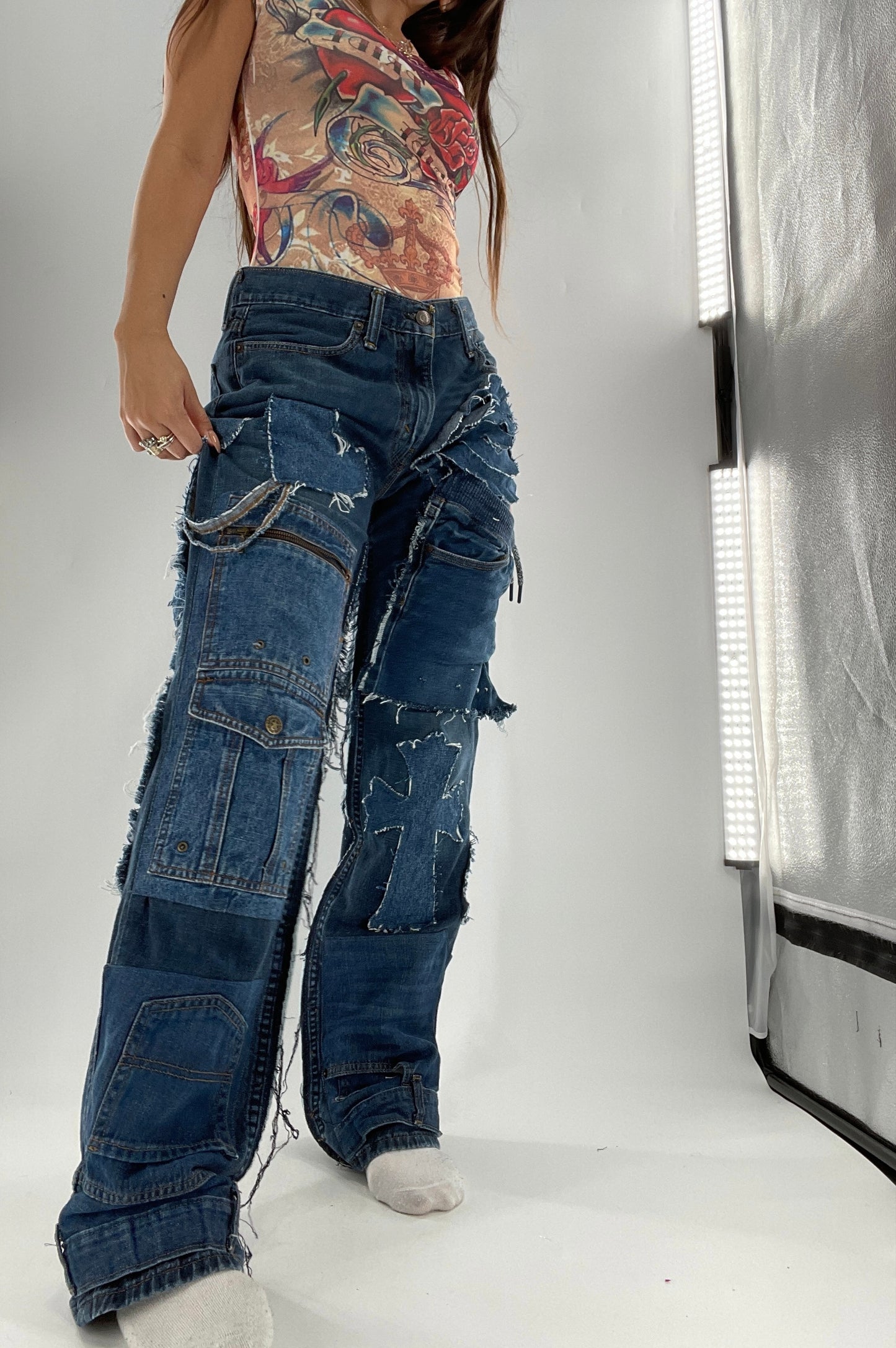 Custom - Handmade Denim Patchwork Reworked (32x32)