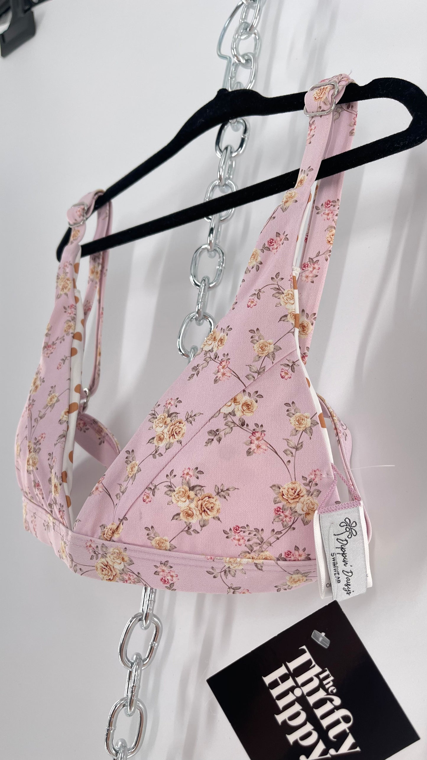 Dippin Daisy’s Blush Dainty Florals Triangle 2Piece Swimsuit (S)
