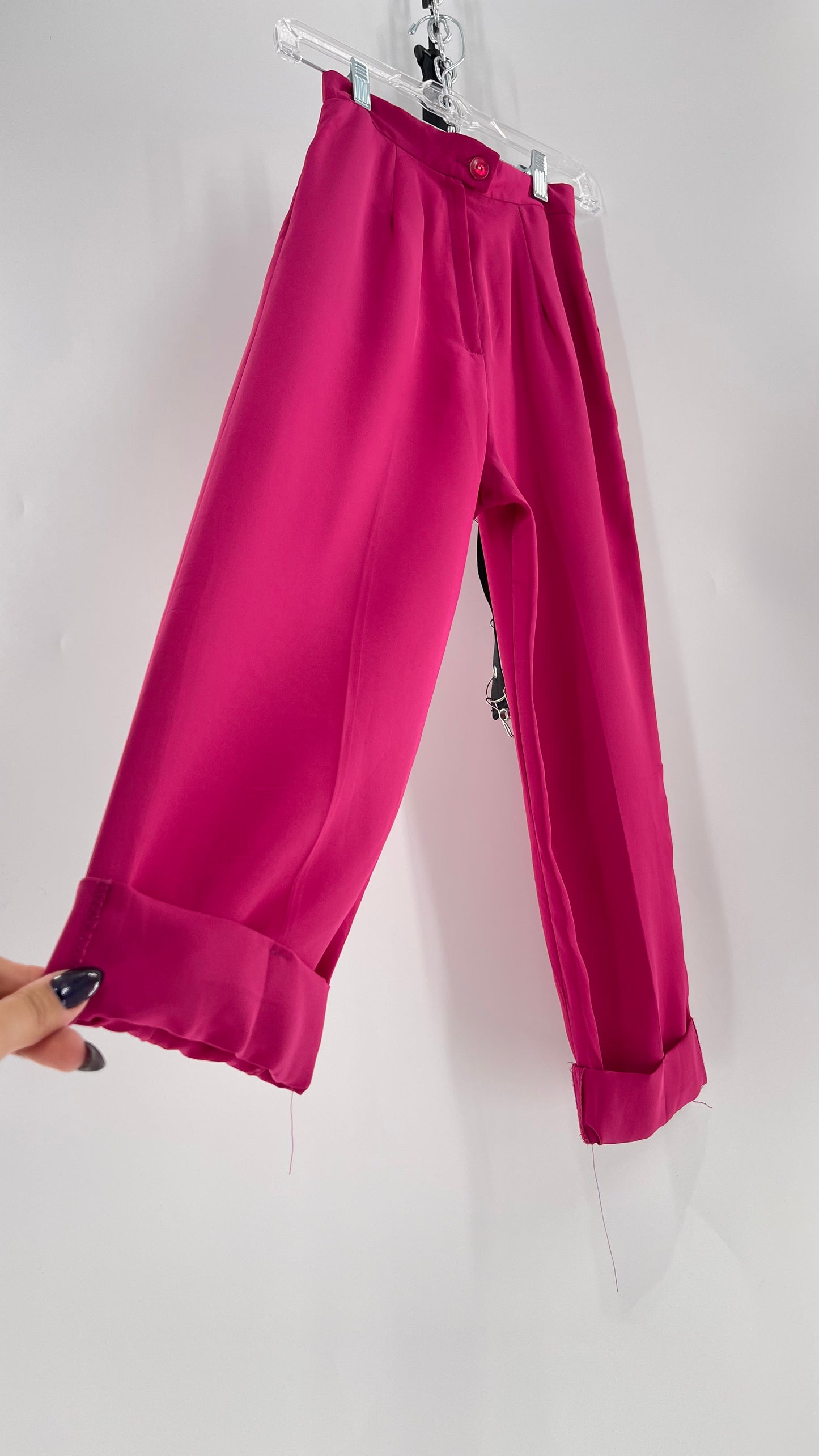 Vintage Fuchsia Silky Trouser (XS/0)