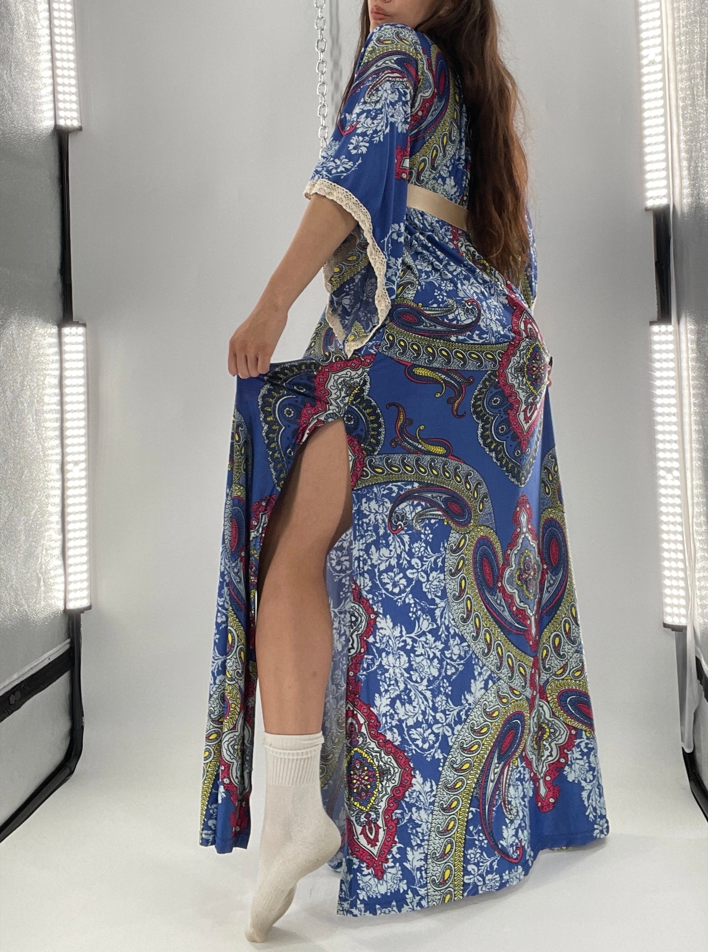 Vintage Handmade Benissimo 70s Maxi with Bell Sleeves