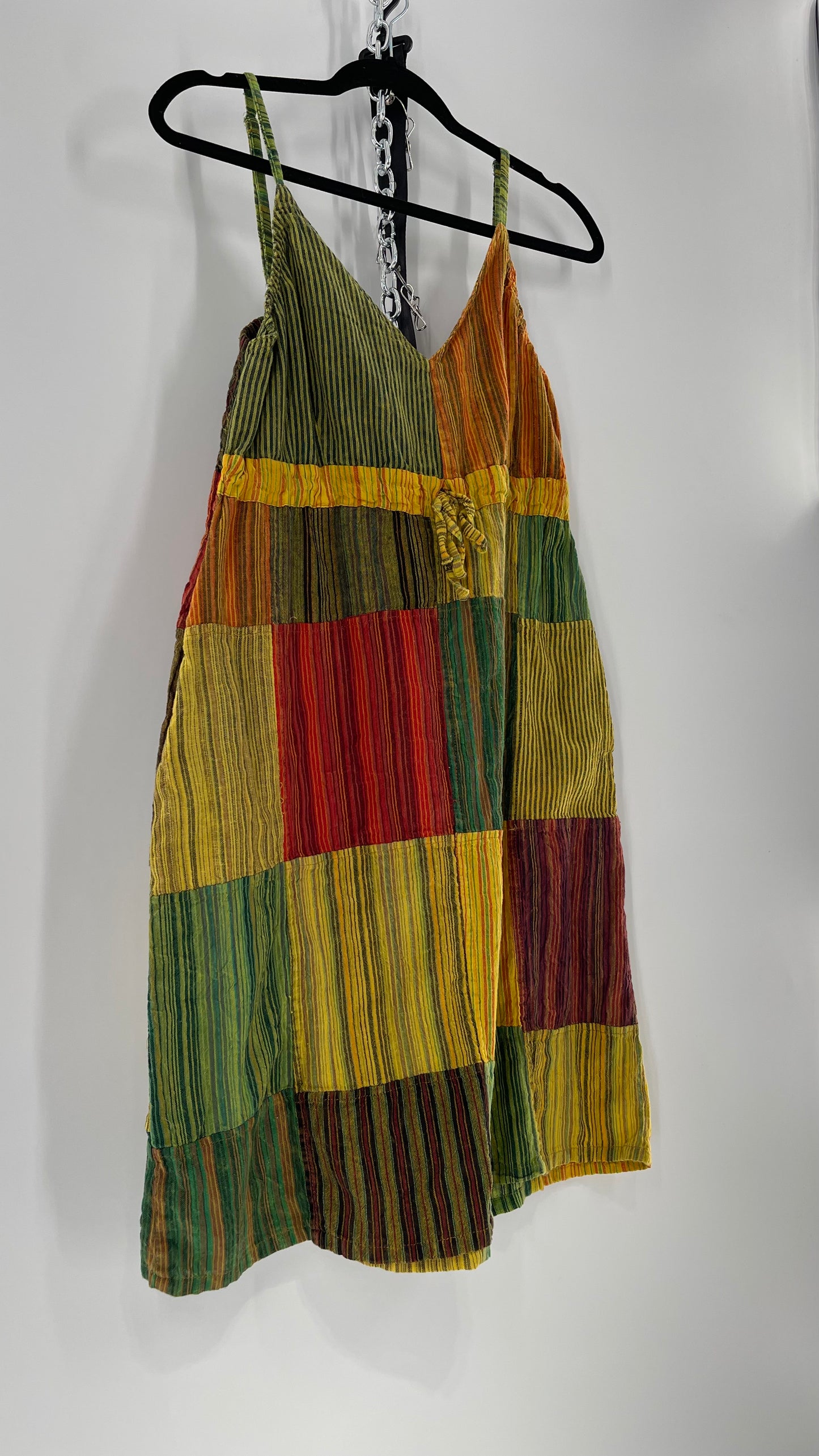 90s Jayli Hippy Rasta Patchwork Mini (XL)