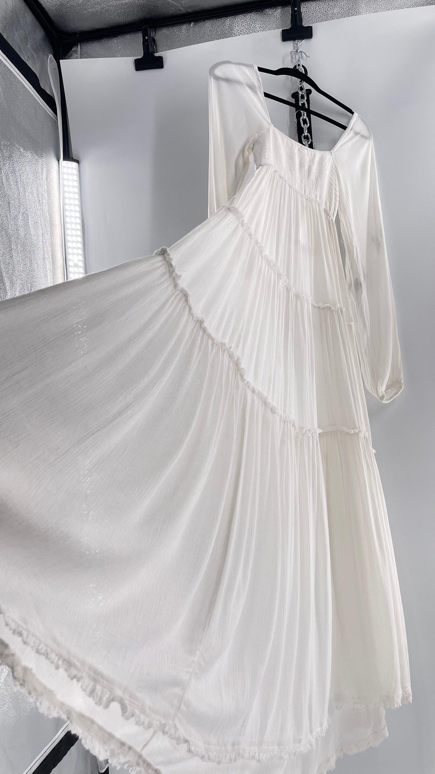 Free People Endless Summer After Dusk White Maxi (Small)