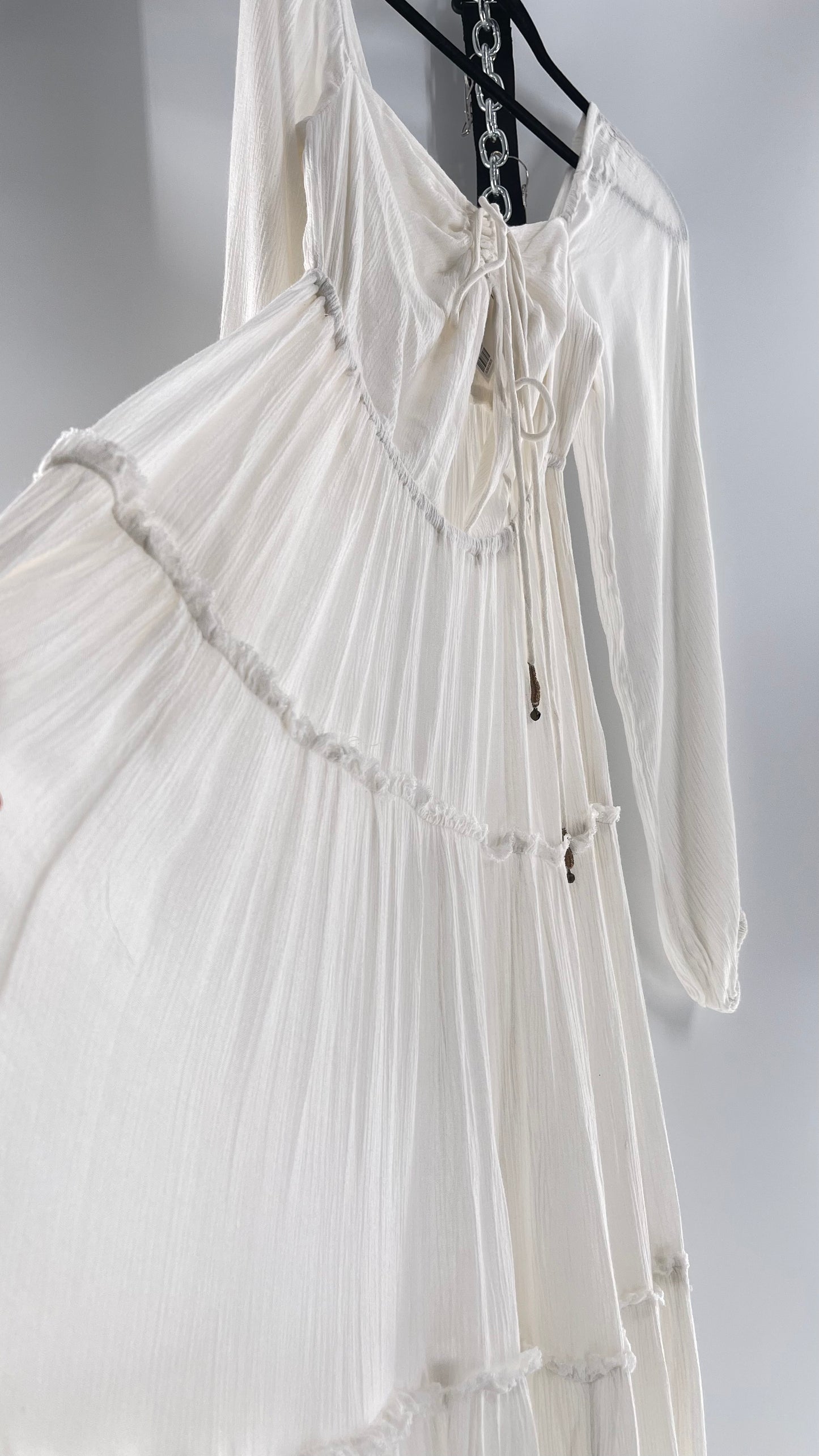 Free People Endless Summer After Dusk White Maxi (Small)