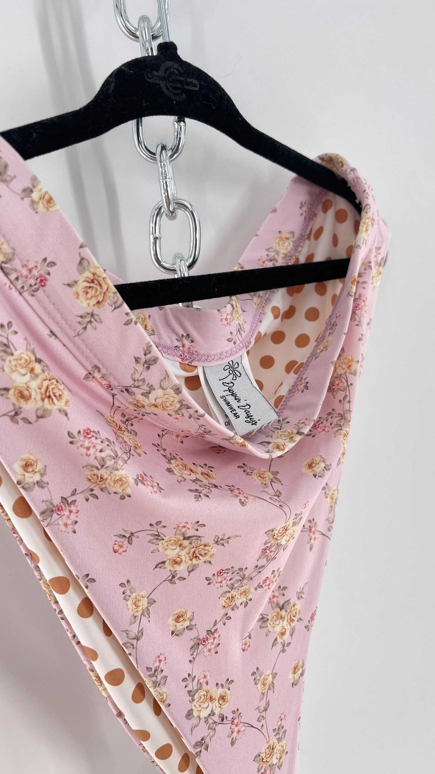 Dippin Daisy’s Blush Dainty Florals Triangle 2Piece Swimsuit (S)