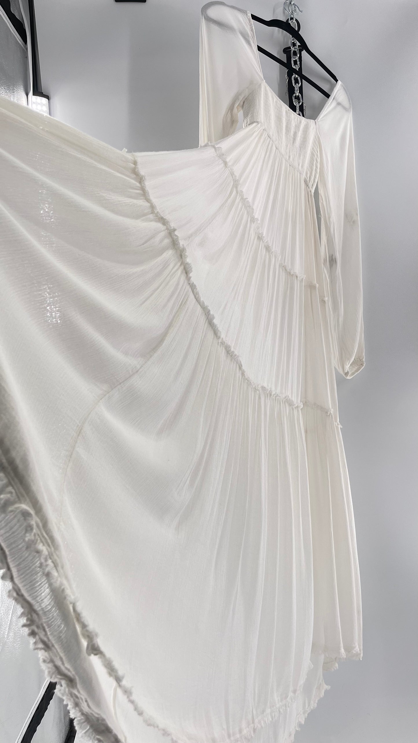 Free People Endless Summer After Dusk White Maxi (Small)