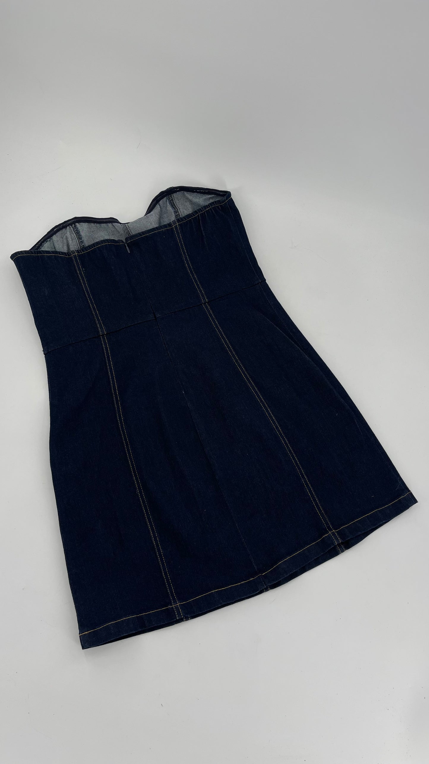Urban Outfitters Dark Denim Tube Dress (Large)