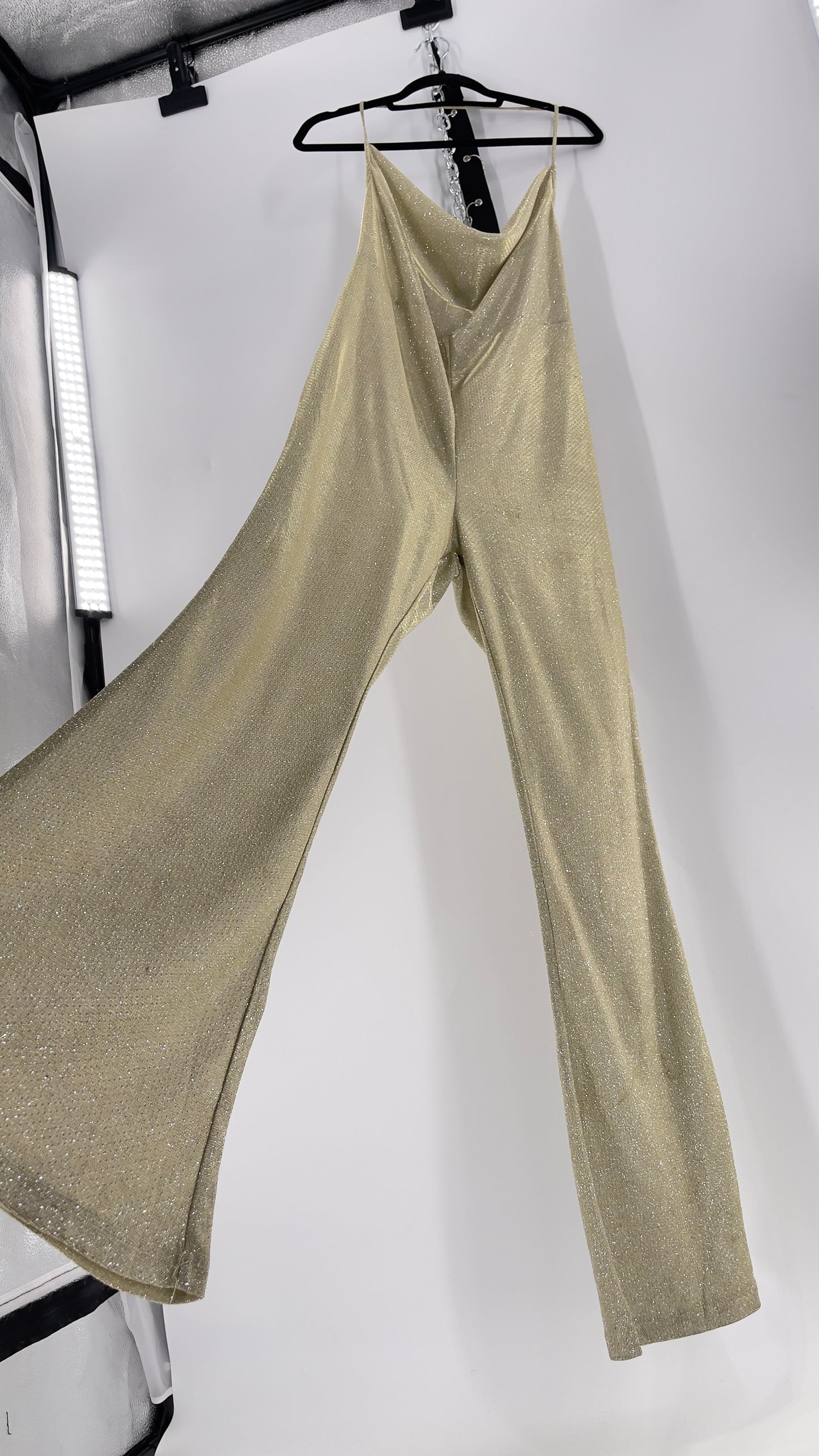 Pretty Little Thing Gold/Silver Glitter Jumpsuit (10)
