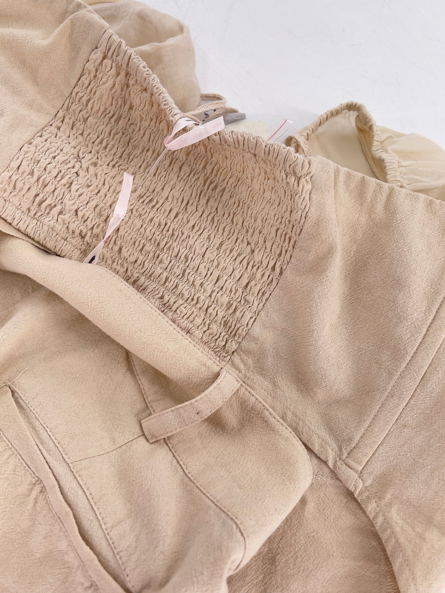 Intimately Free People Beige Vest and Shorts Set (Small)