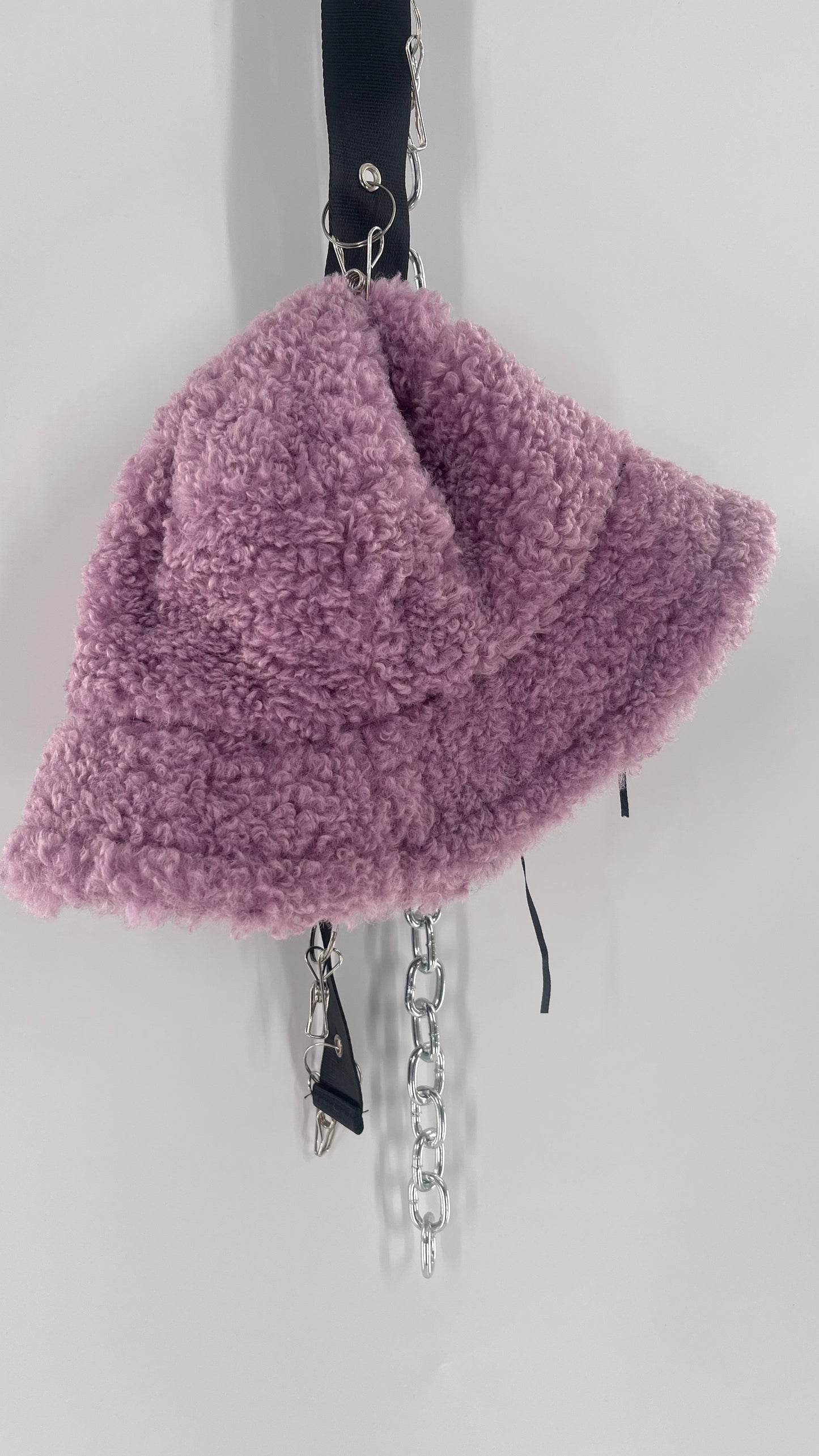 Urban Outfitters Lilac Fuzzy Bucket Hat
