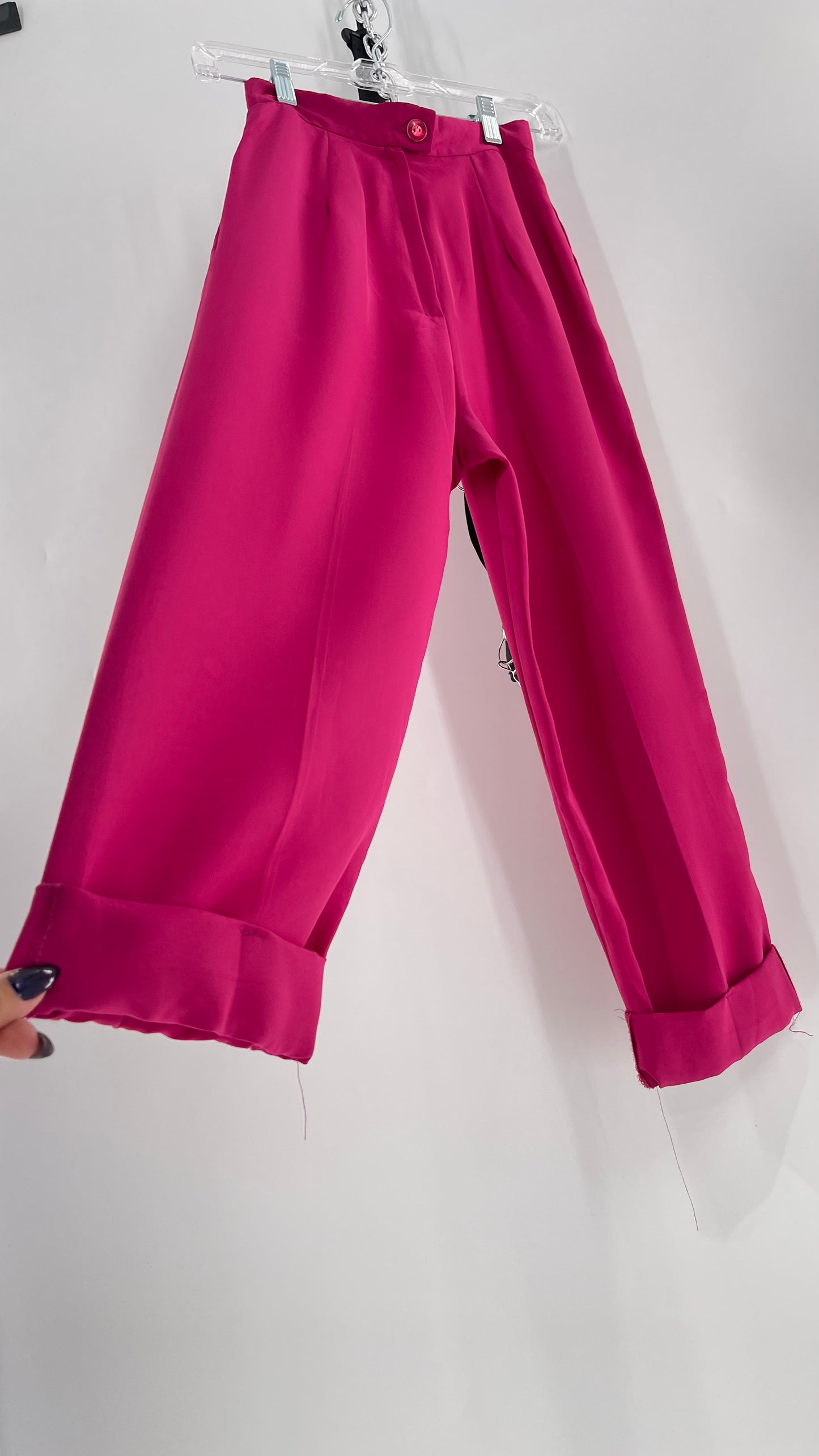 Vintage Fuchsia Silky Trouser (XS/0)