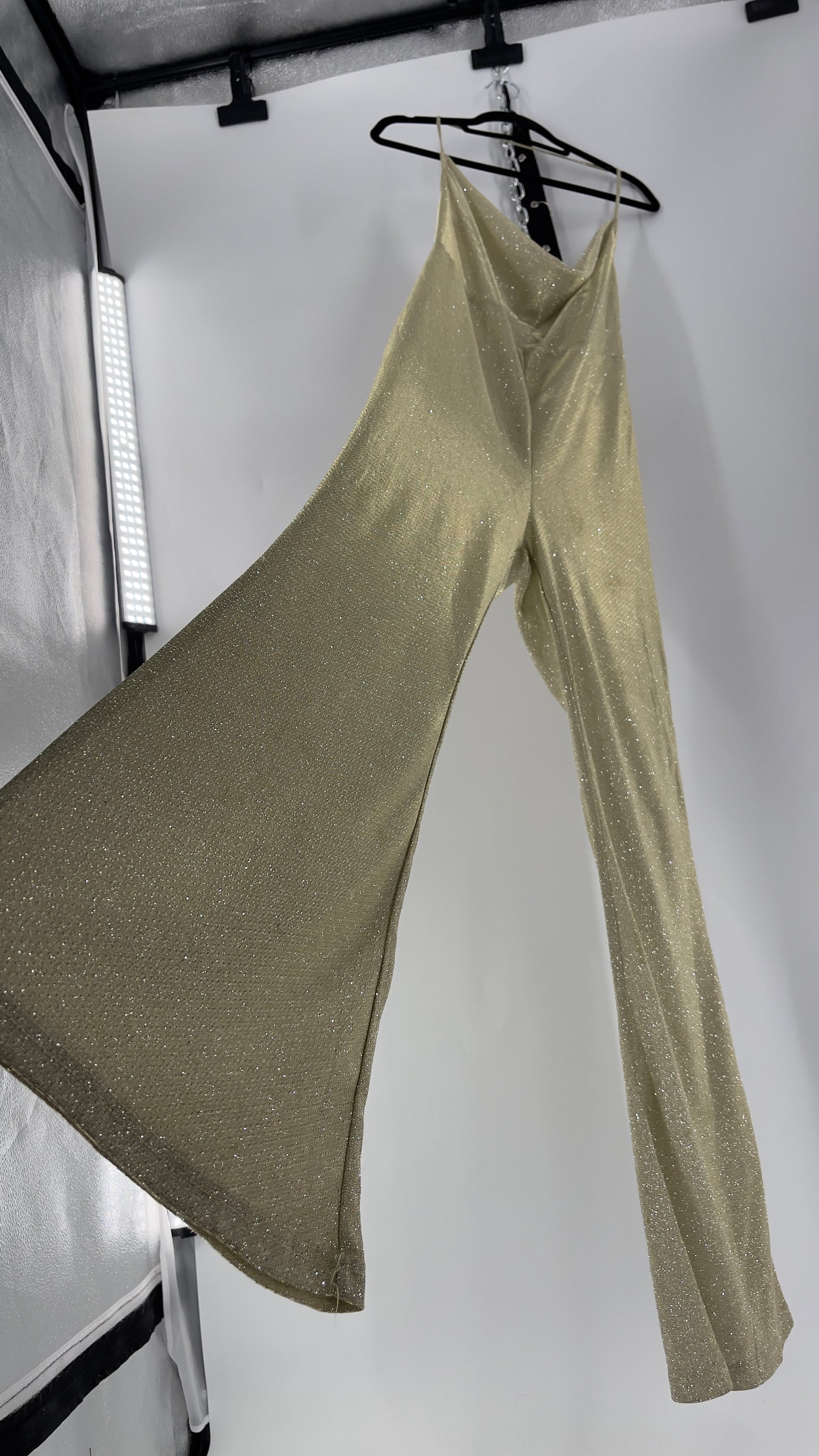 Pretty Little Thing Gold/Silver Glitter Jumpsuit (10)