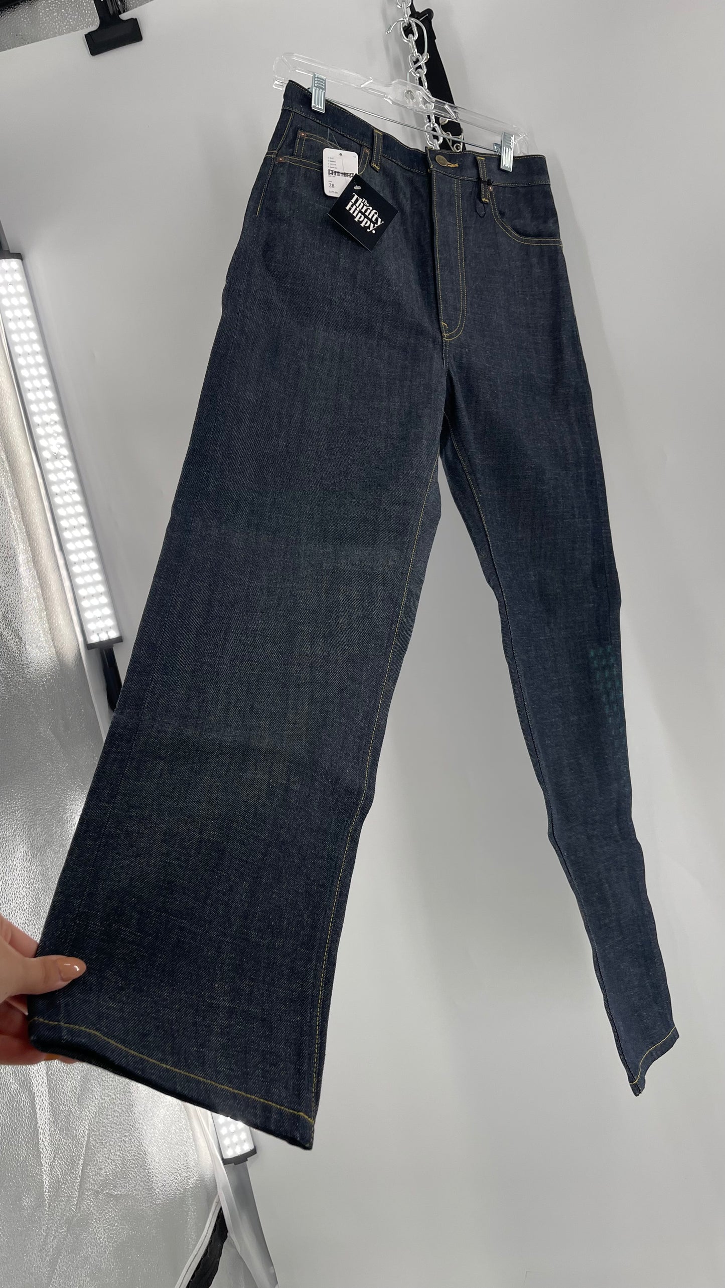 Deadstock Vintage Free People Lady Lee Riders Dark Wash Jeans (Size 28)