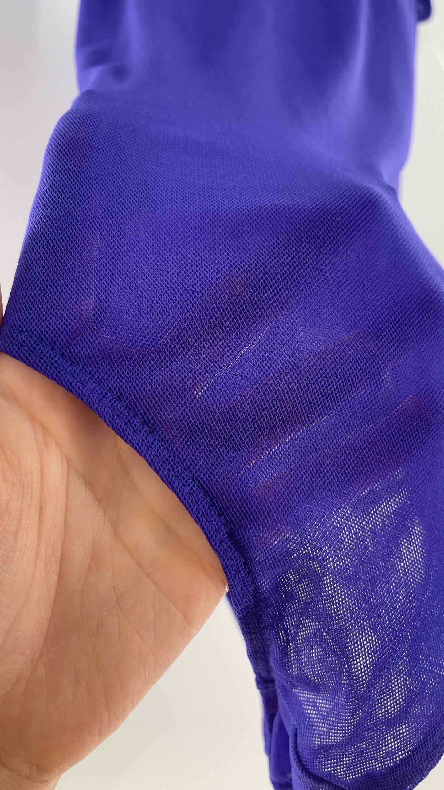 Free People Cobalt Blue Mesh Bodysuit (Small)
