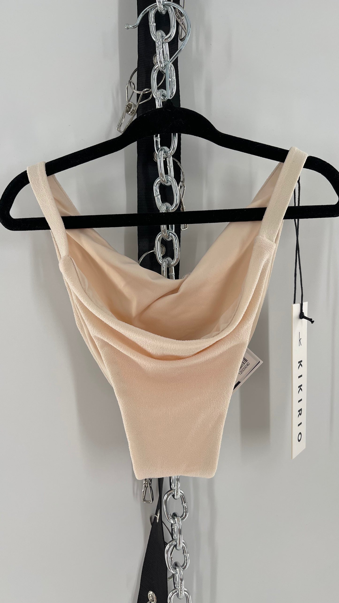 KIKIRIO Blush Pink 90s Cut Bikini Bottom (Small)