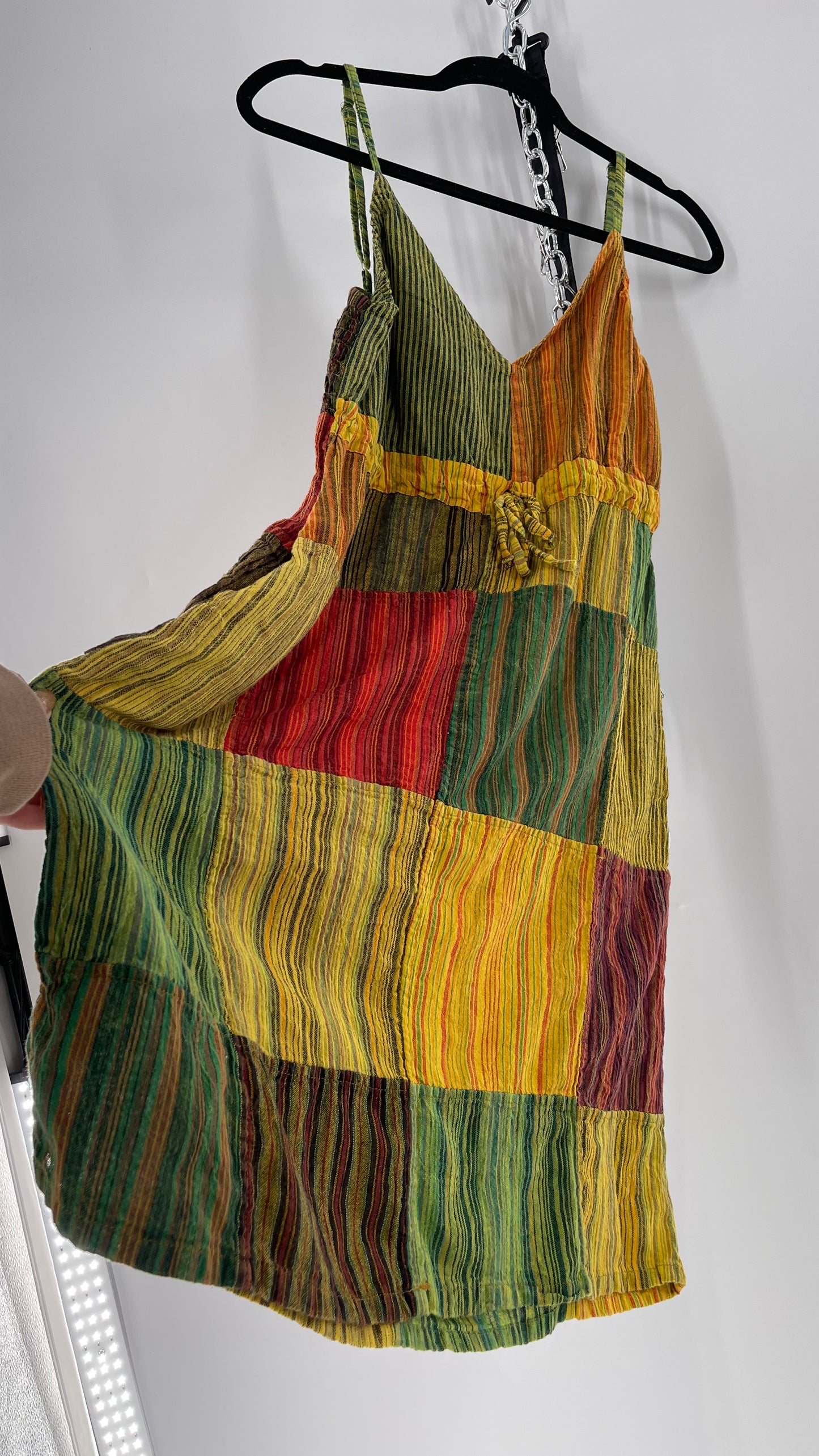 90s Jayli Hippy Rasta Patchwork Mini (XL)
