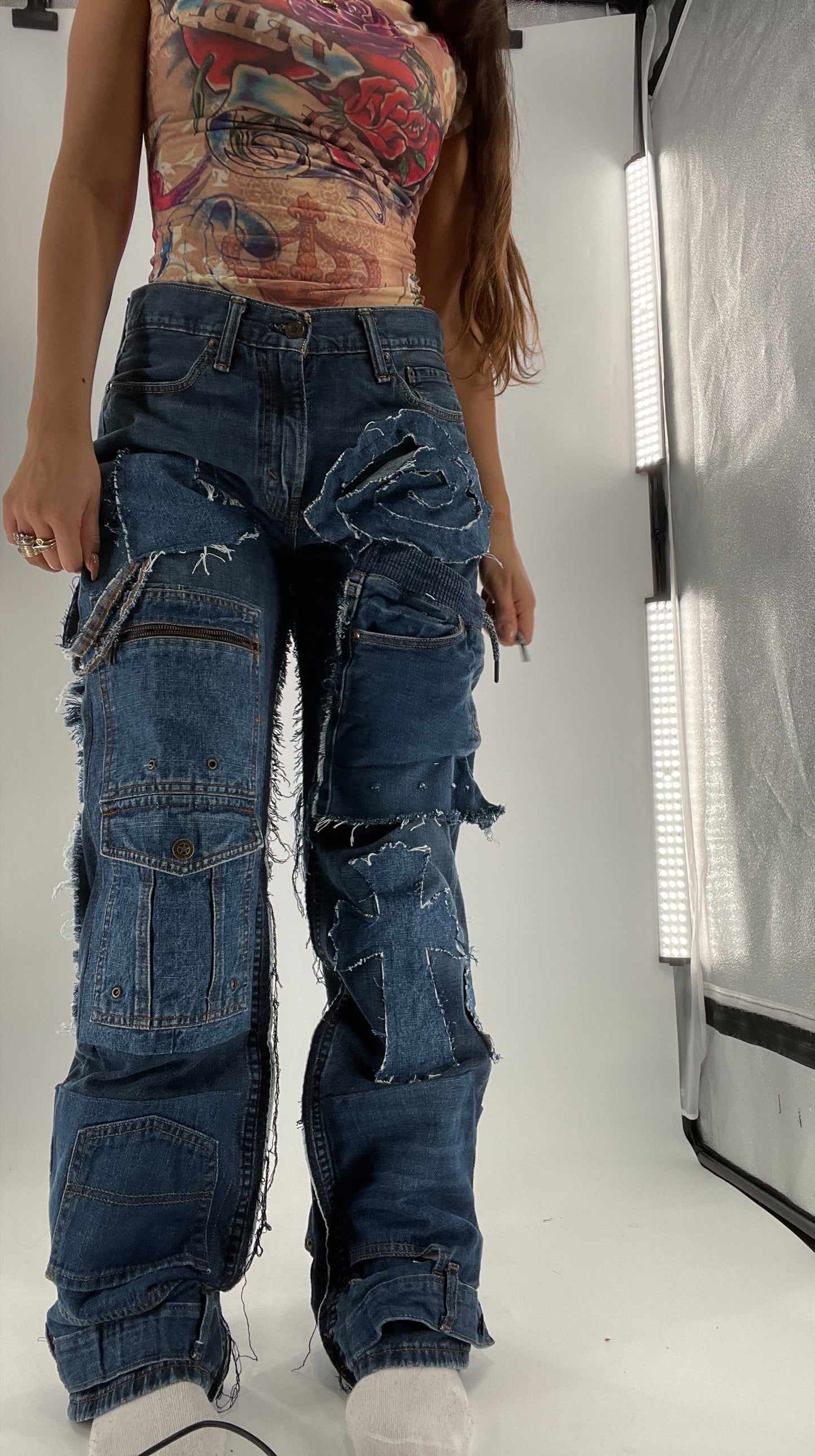 Custom - Handmade Denim Patchwork Reworked (32x32)