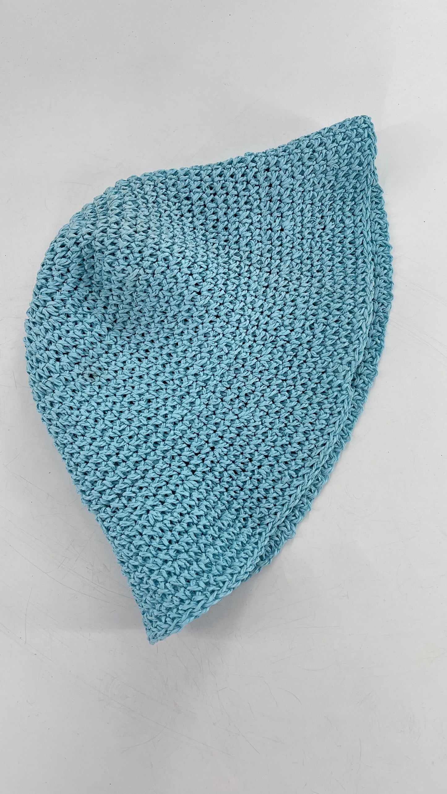 Urban Outfitters Baby Blue Straw Bucket Hat