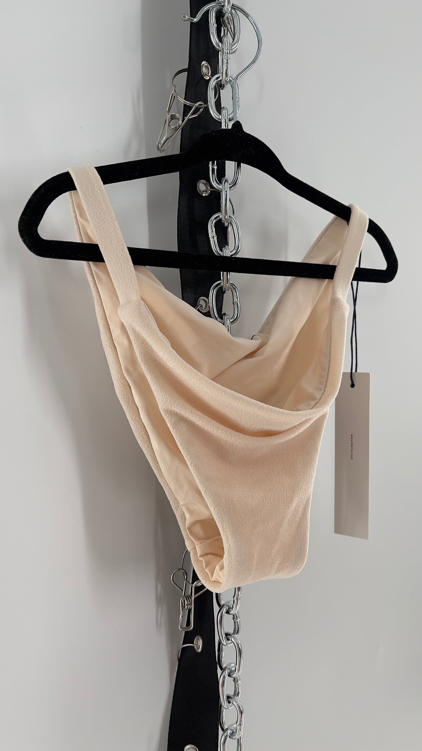 KIKIRIO Blush Pink 90s Cut Bikini Bottom (Small)