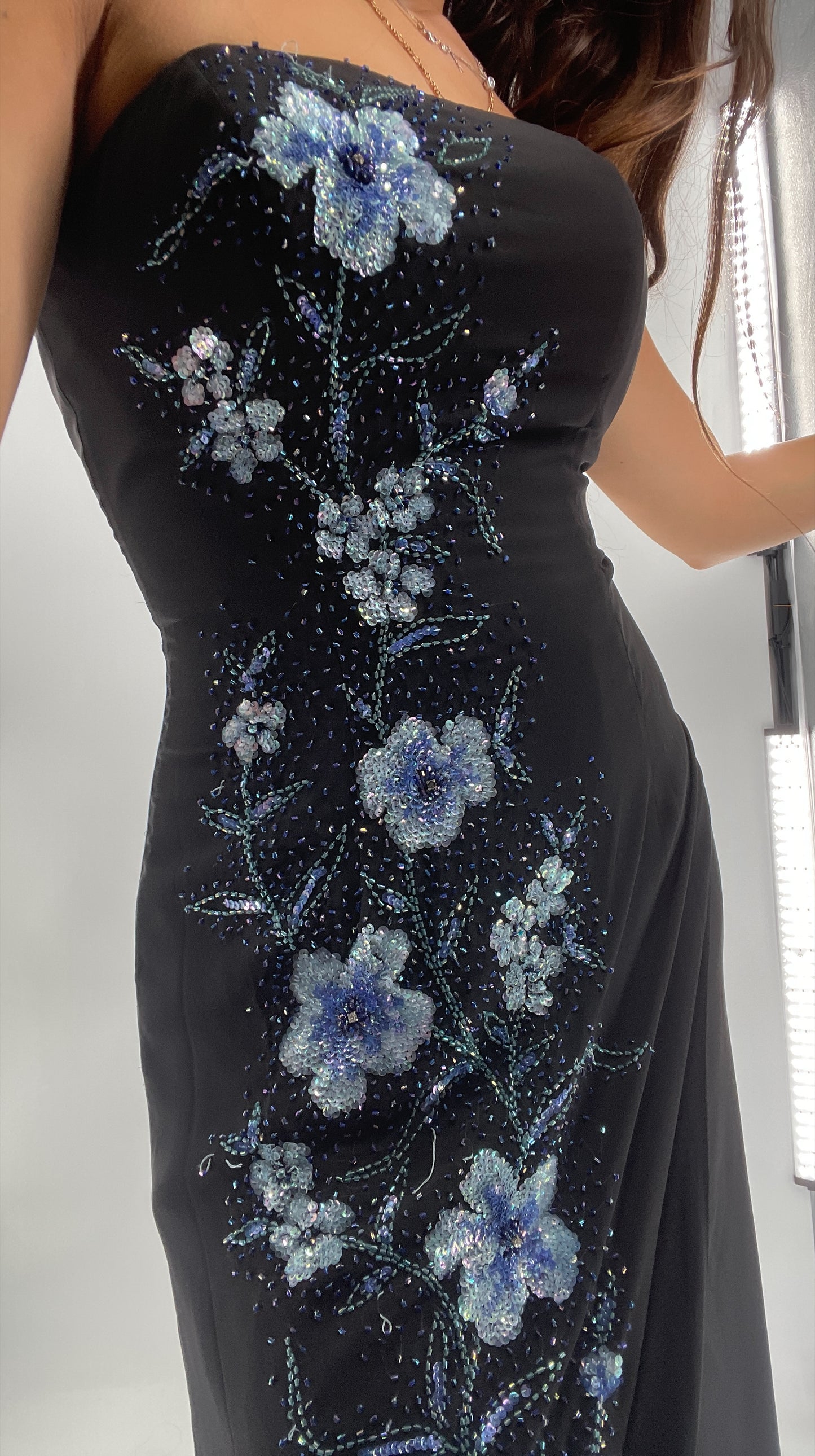 Vintage 1990s Marina Brester Beaded, Embroidered Floor Length (2)