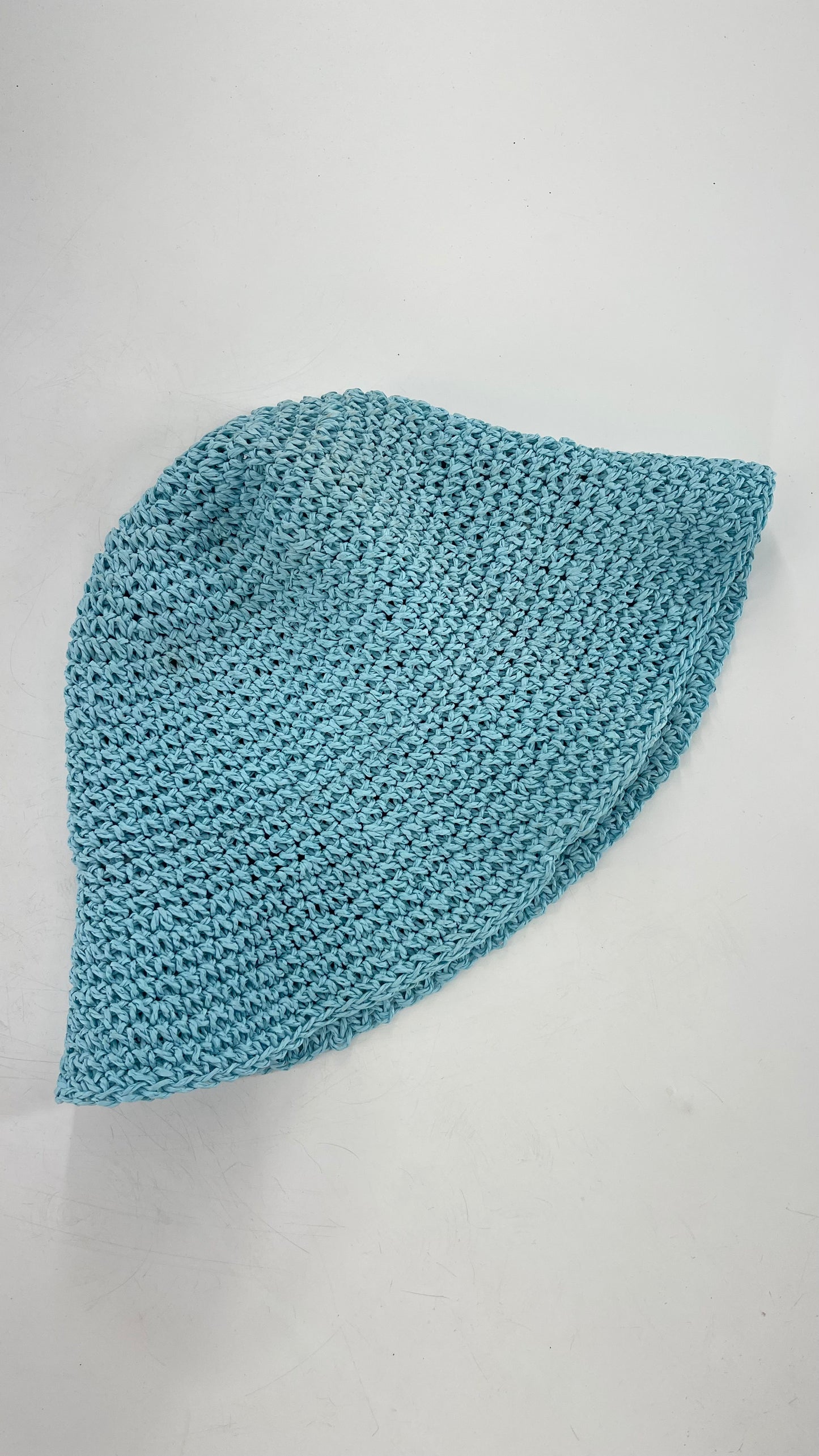 Urban Outfitters Baby Blue Straw Bucket Hat