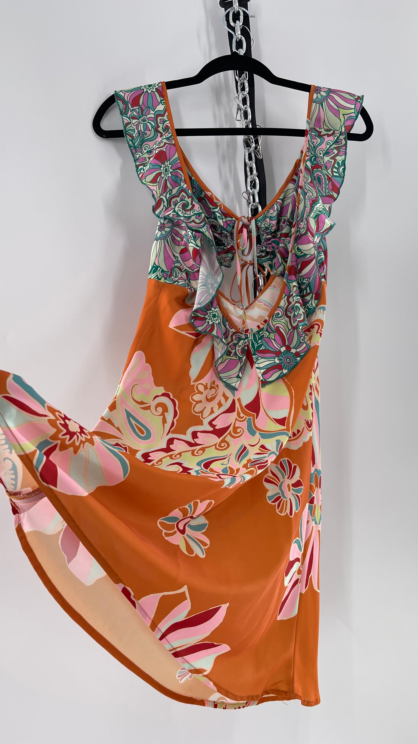 Intimately Free People Funky Patterned Slip Mini Dress (Large)