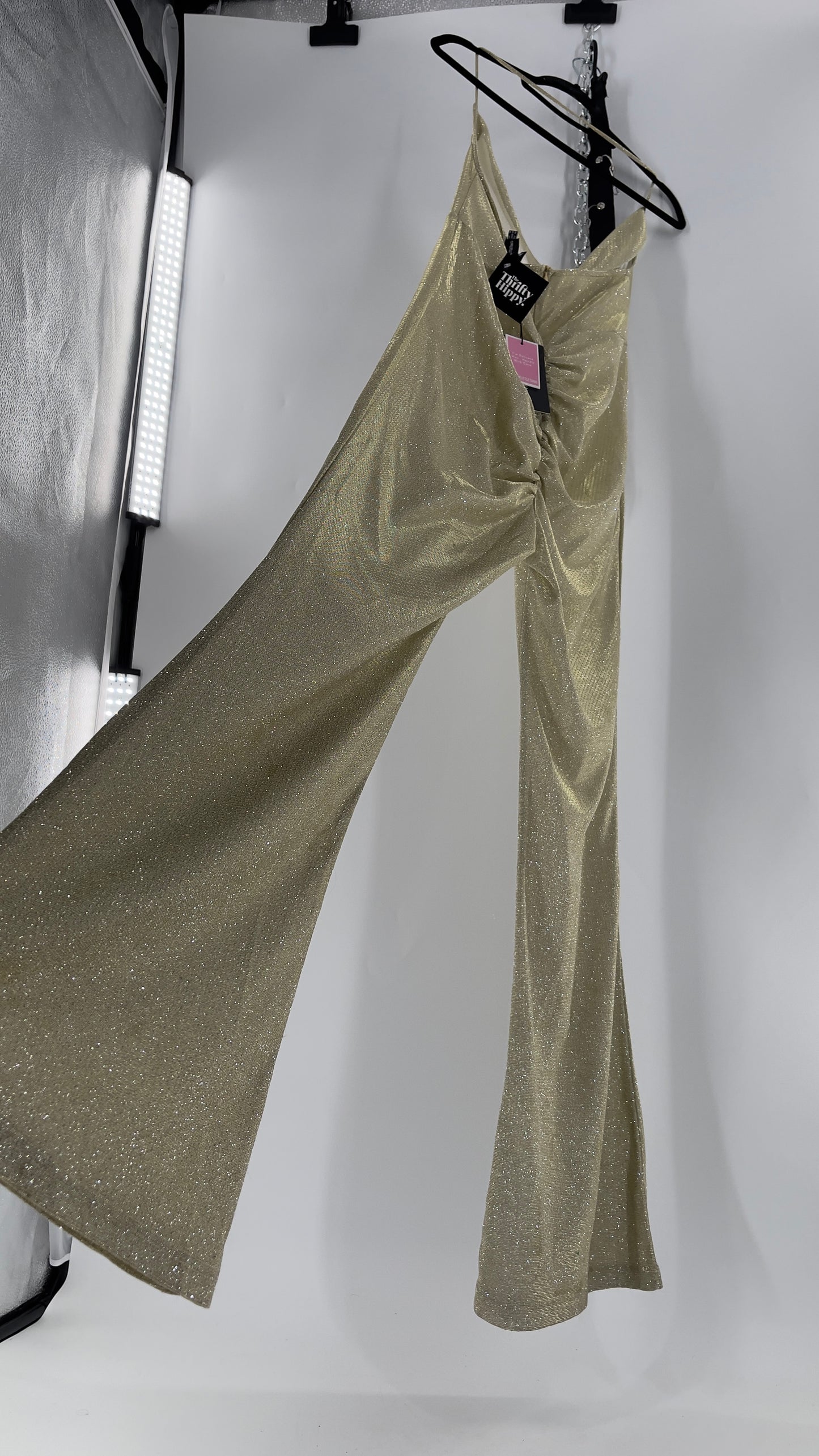 Pretty Little Thing Gold/Silver Glitter Jumpsuit (10)