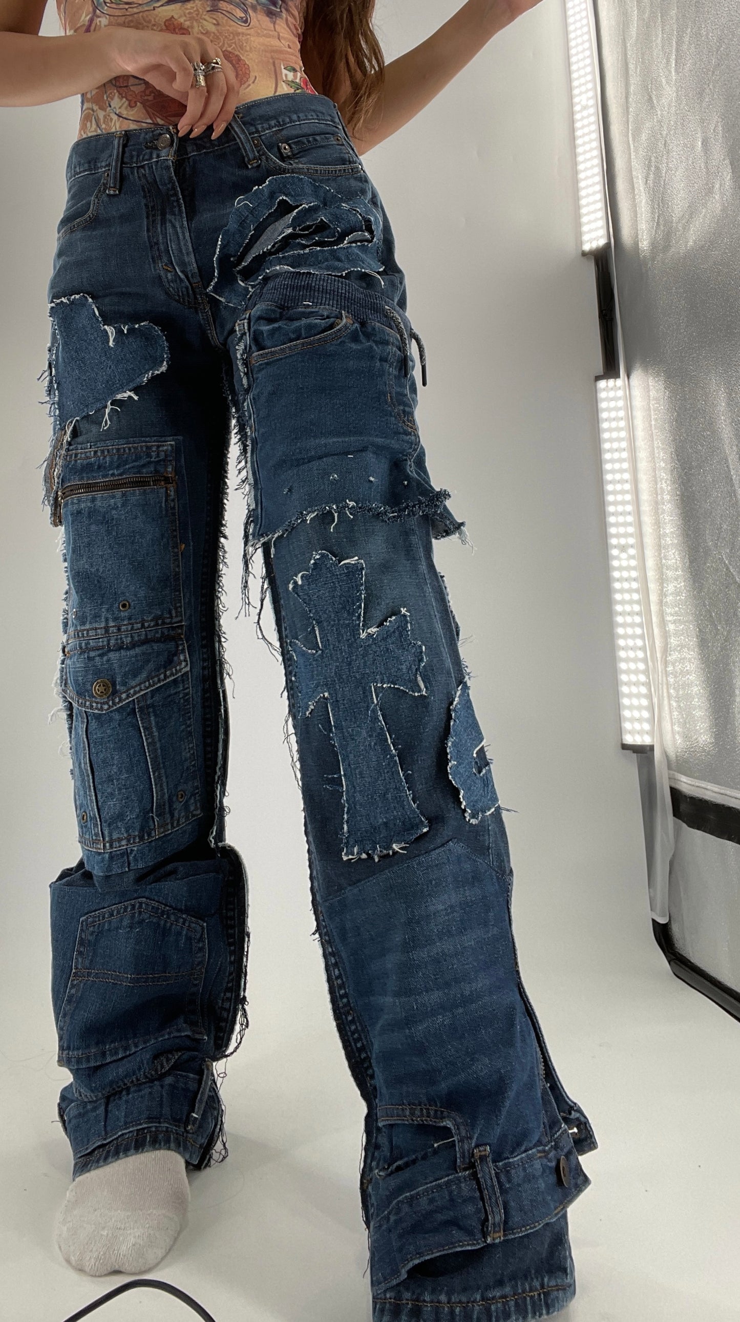 Custom - Handmade Denim Patchwork Reworked (32x32)