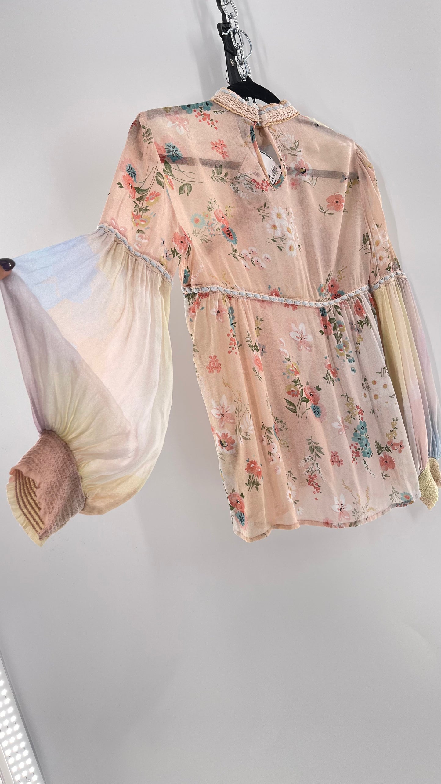 Bl^nk London Anthropologie Pastel Patchwork Blouse (Small)