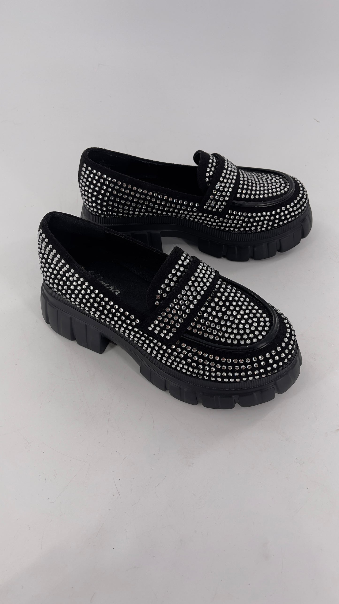 Liliana Bedazzled Rhinestone Platform Oxfords (7)