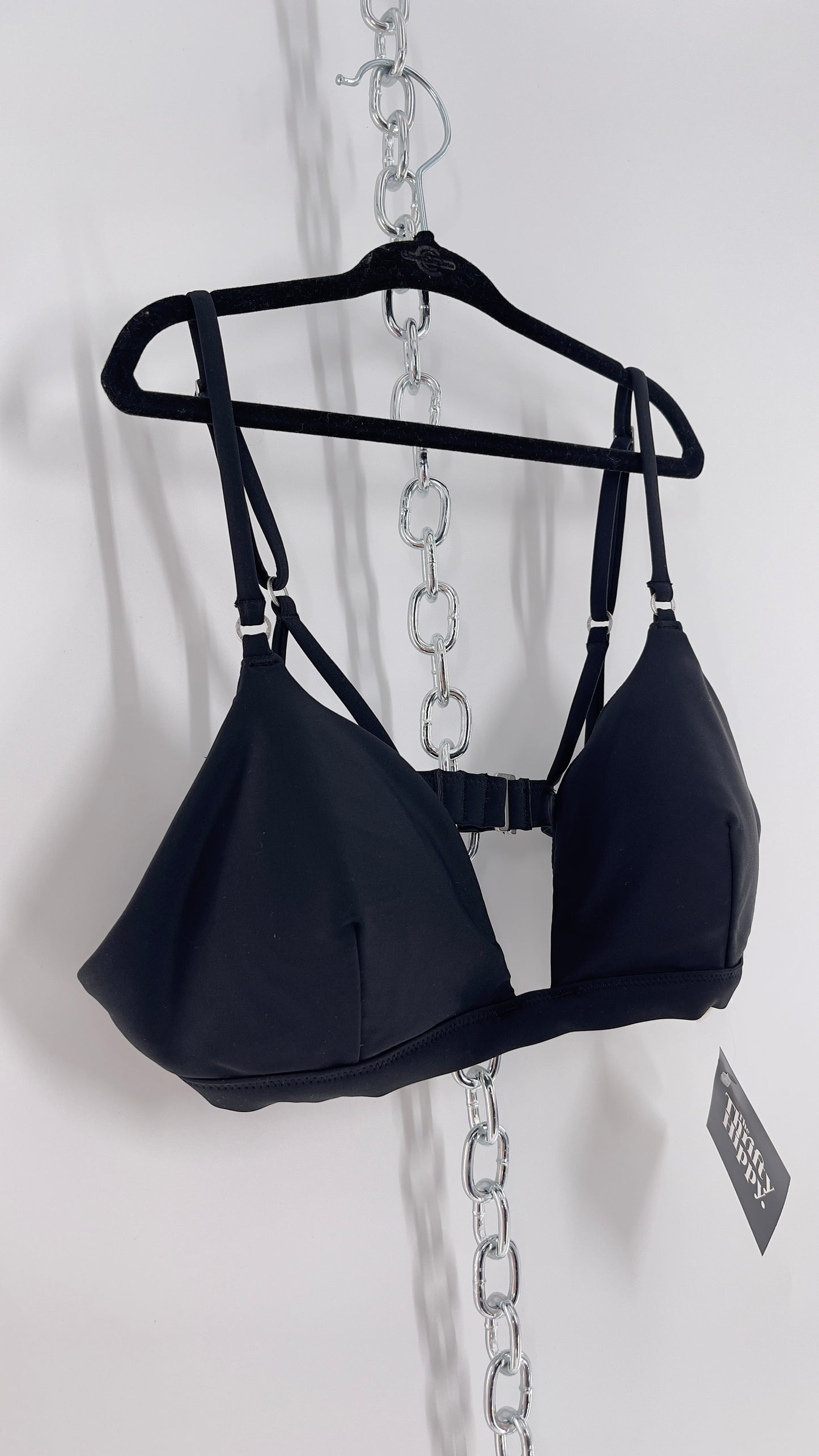 Abercrombie & Fitch Black Padded Triangle Swim Top (Medium)