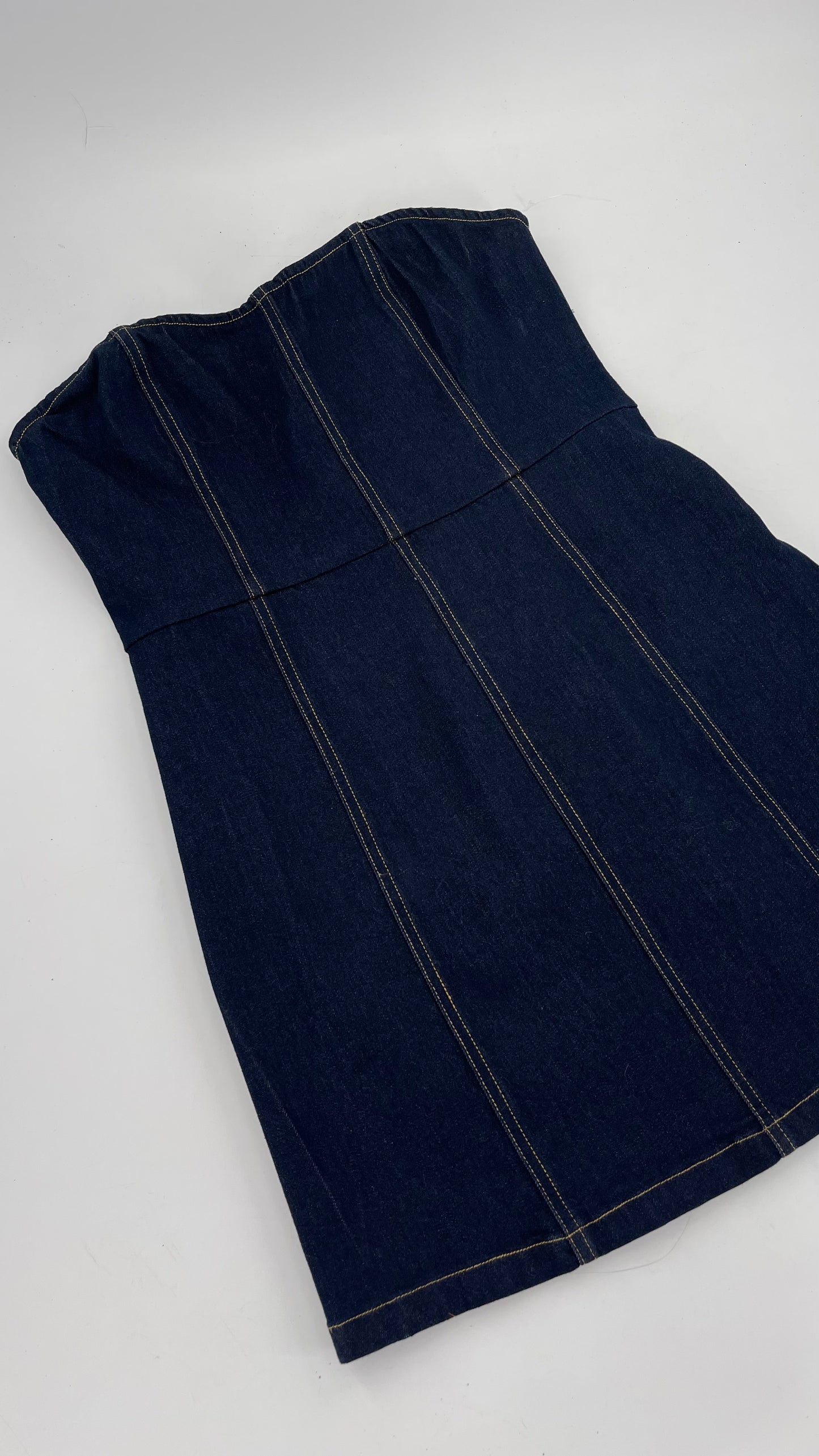 Urban Outfitters Dark Denim Tube Dress (Large)