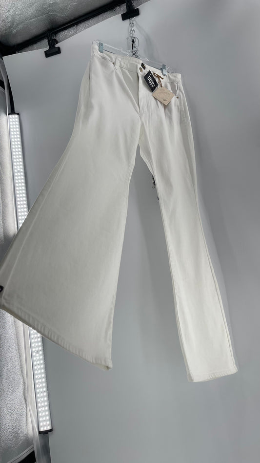 Free People X Lee White Denim Vintage Modern Flares (31)