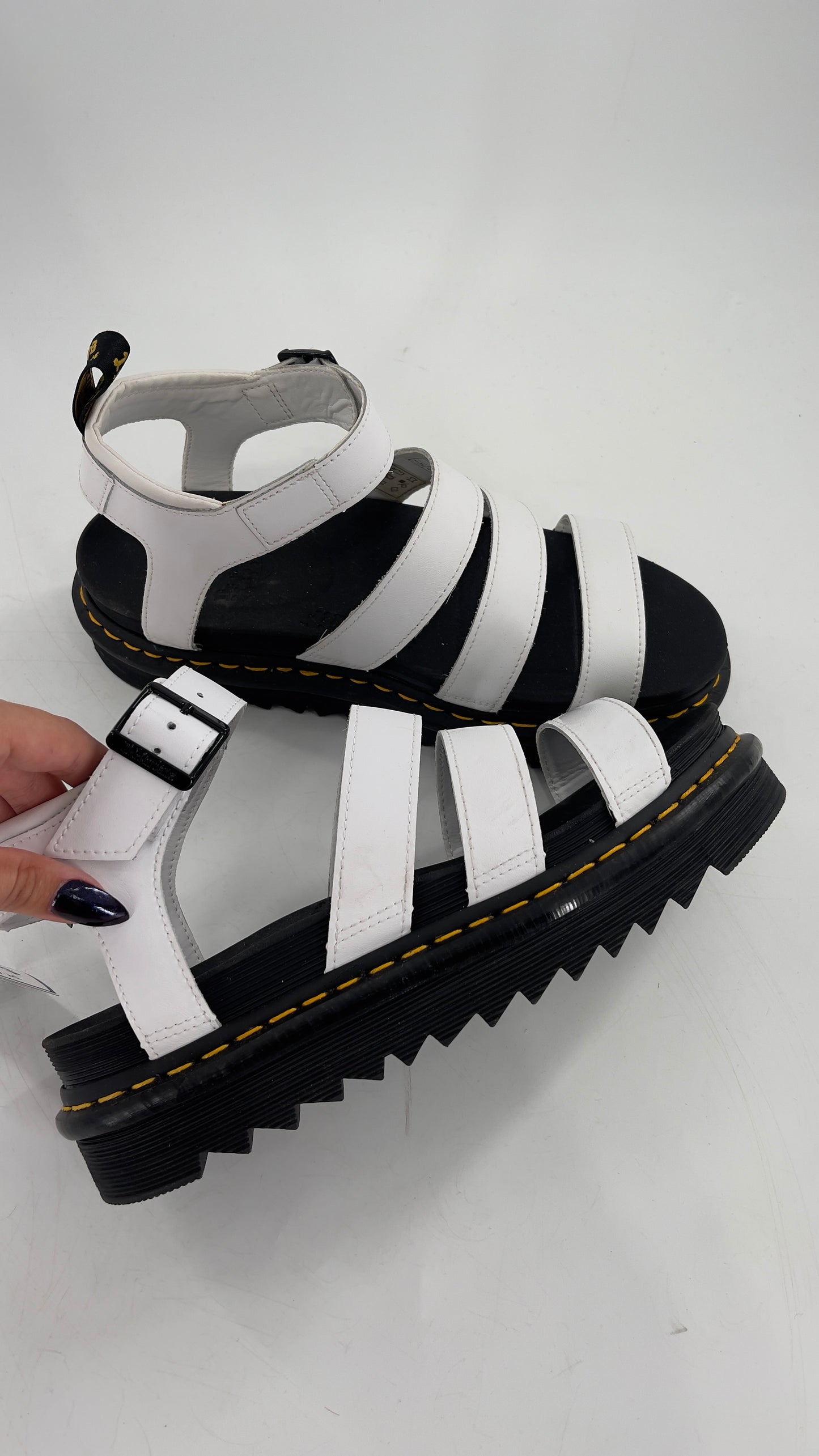 Dr. Martens White Platform Gladiators (10)