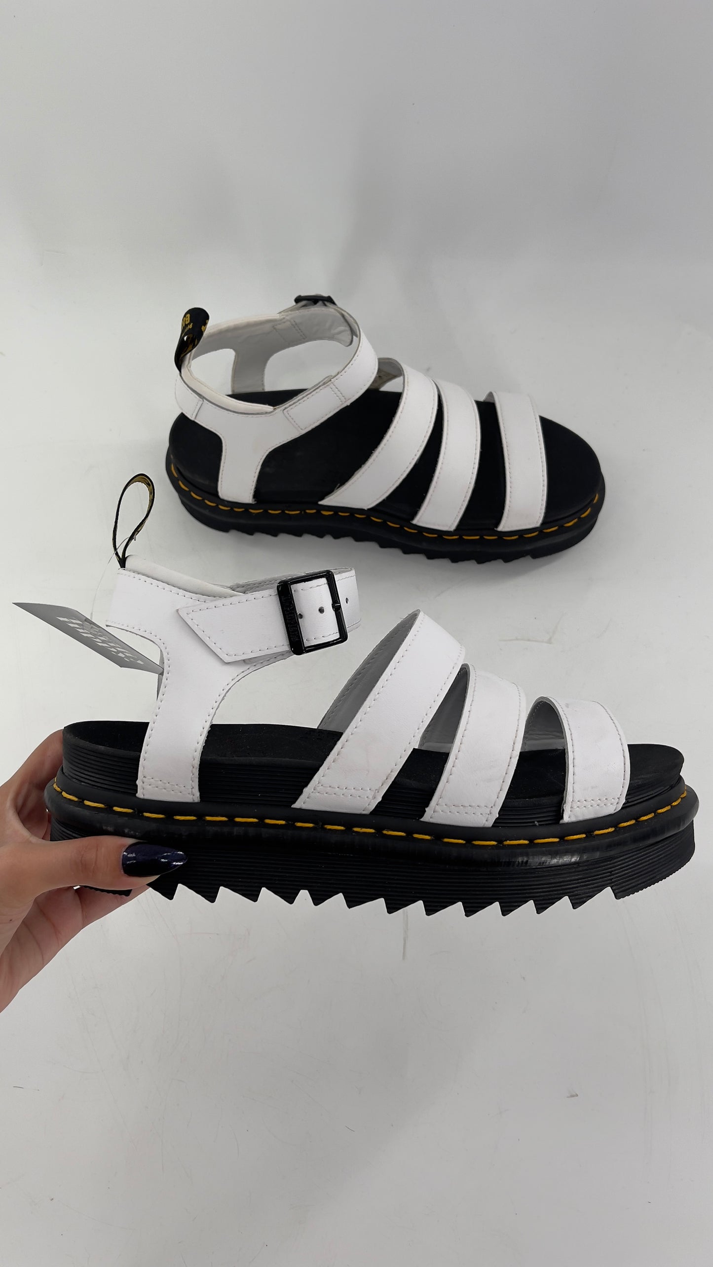 Dr. Martens White Platform Gladiators (10)