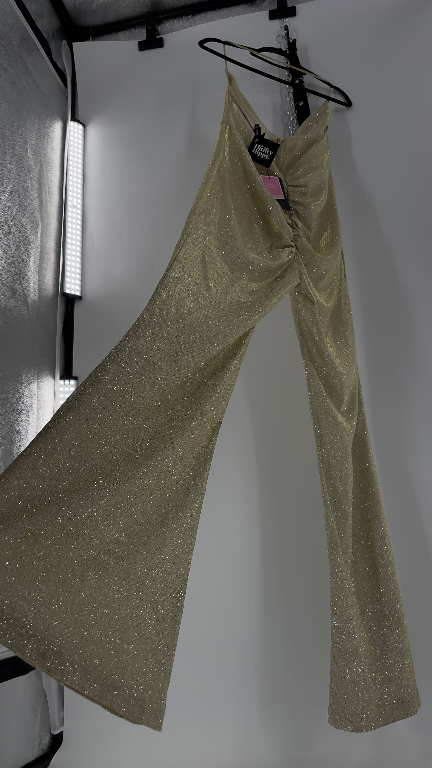 Pretty Little Thing Gold/Silver Glitter Jumpsuit (10)