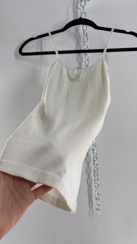 Intimately Free People White Spandex Tank with Metal Keyhole Detail (XS/S)