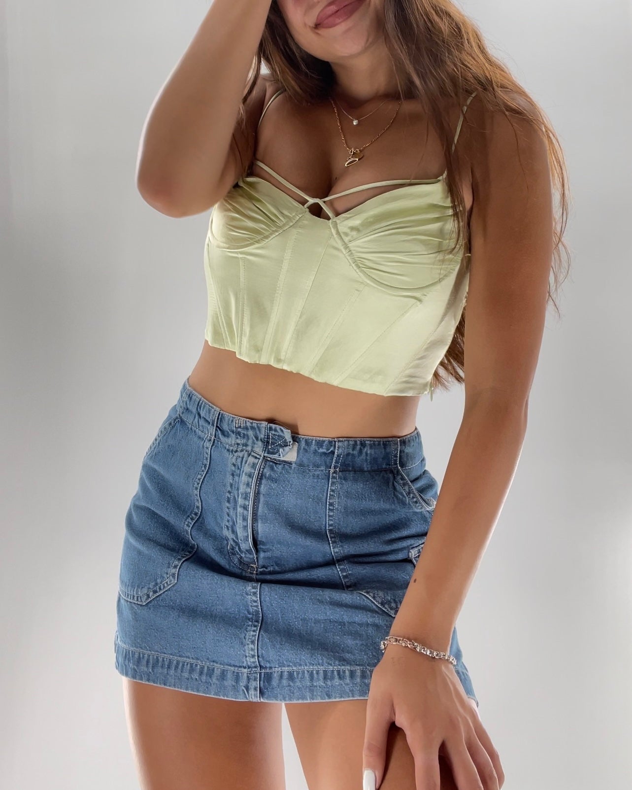 ZARA Light Green Corset (L)
