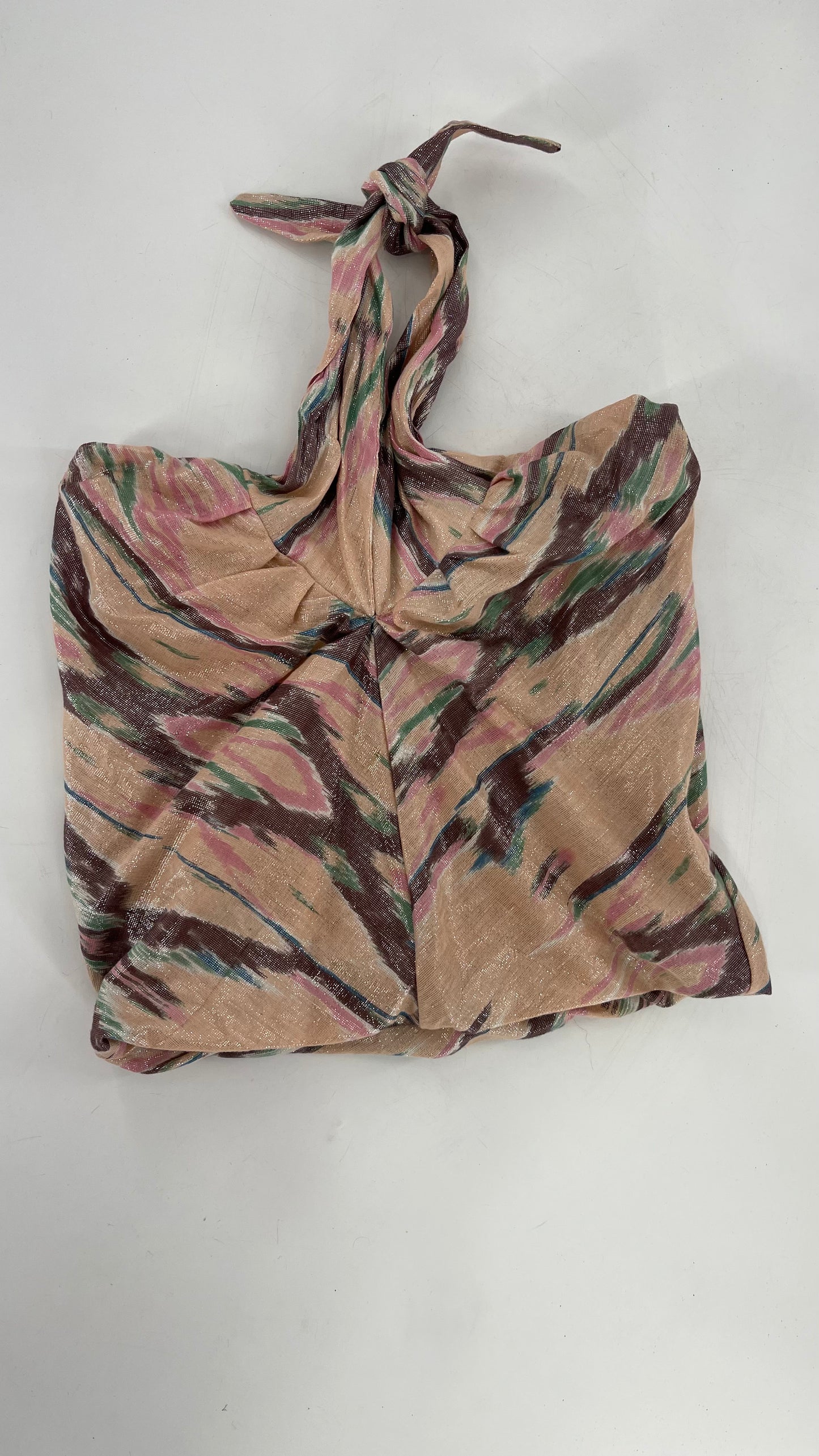 Free People Blush Pink Paint Strokes Halter (Small)